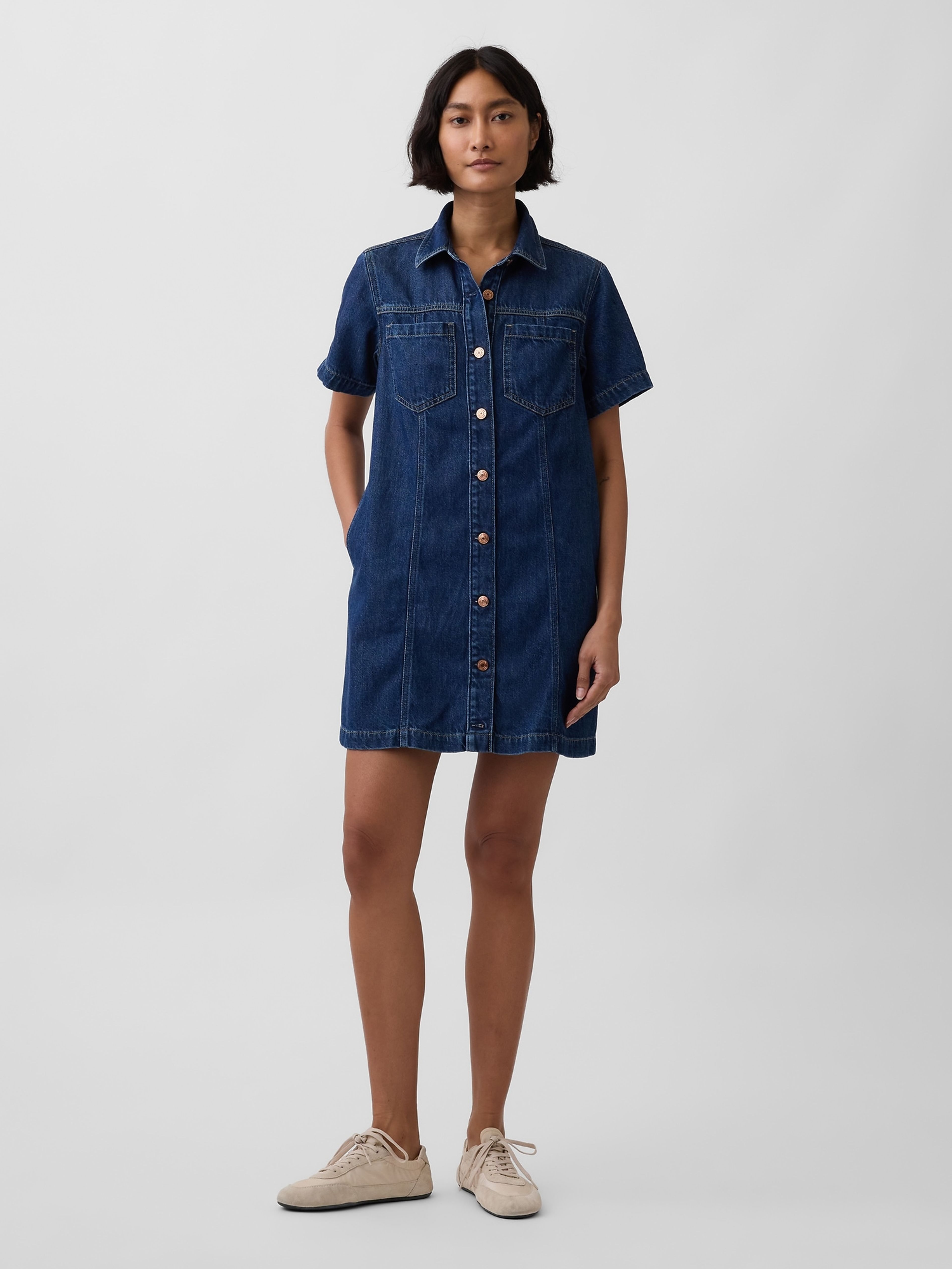 Vestido mini vaquero UltraSoft - 001