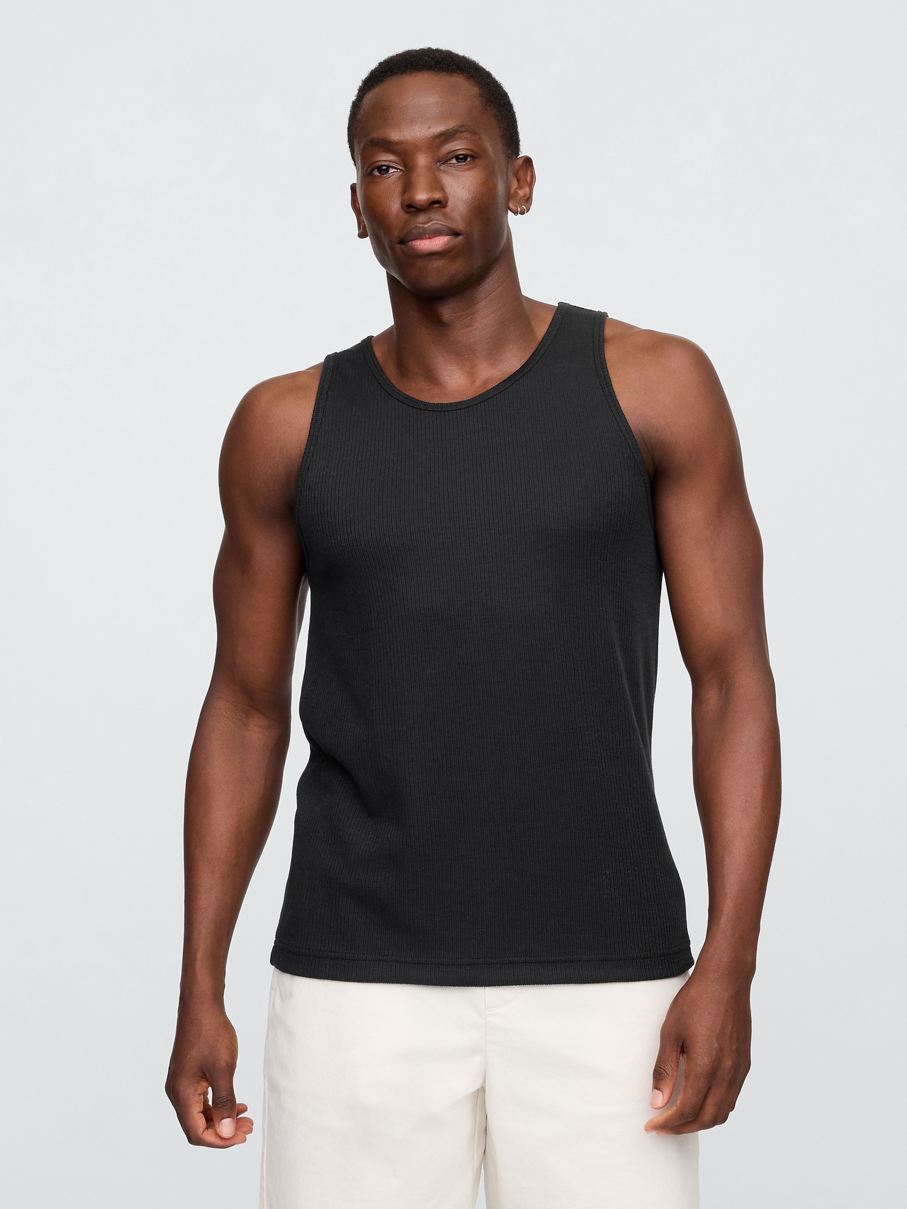 Herren-geripptes Tanktop