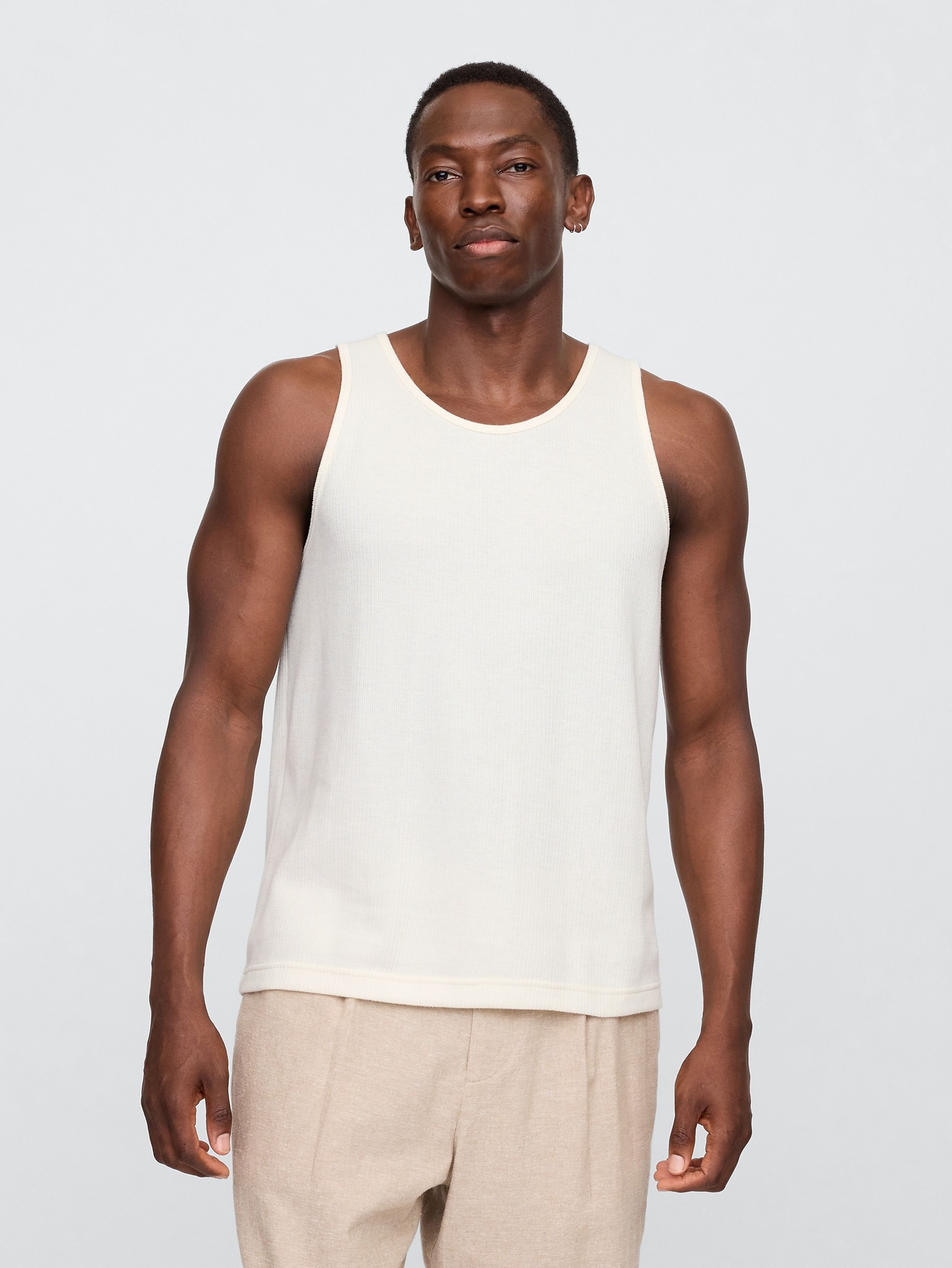 Herren-geripptes Tanktop
