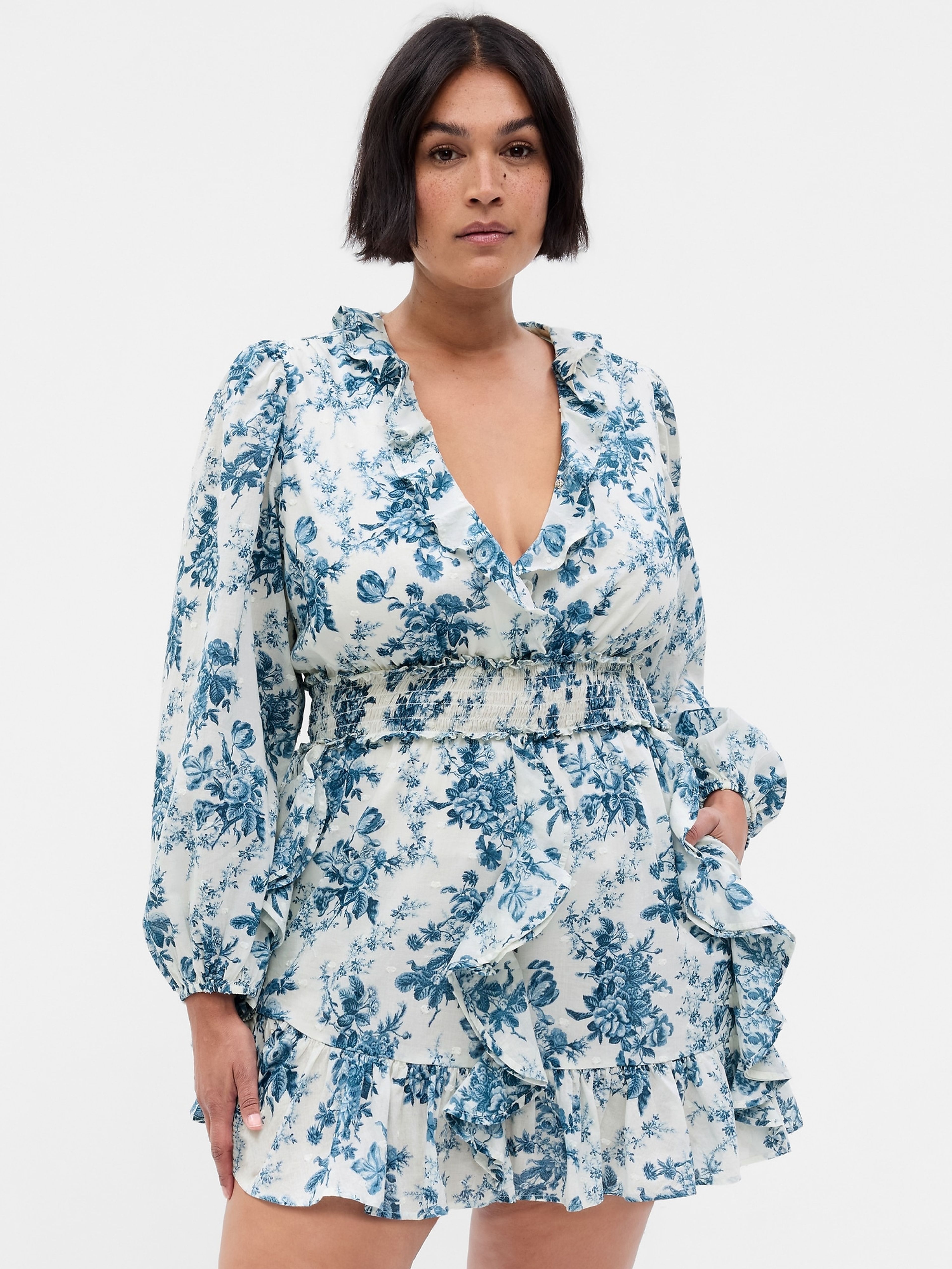 Mini šaty Gap × LoveShackFancy