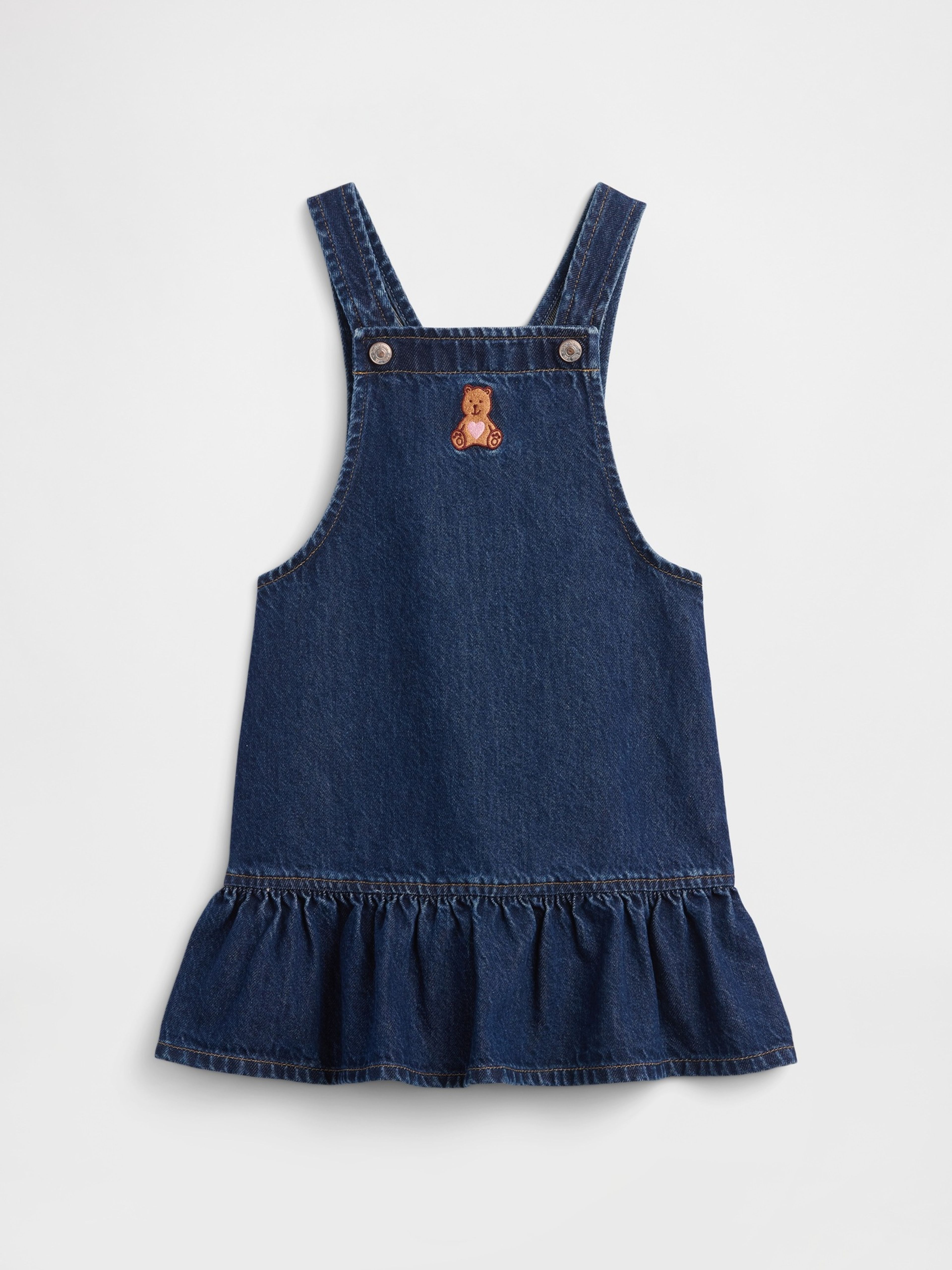 Baby jeansowa spódnica Brannan Bear na szelkach - 001