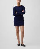 Mini-Strickkleid CashSoft-Dunkelblau - 002