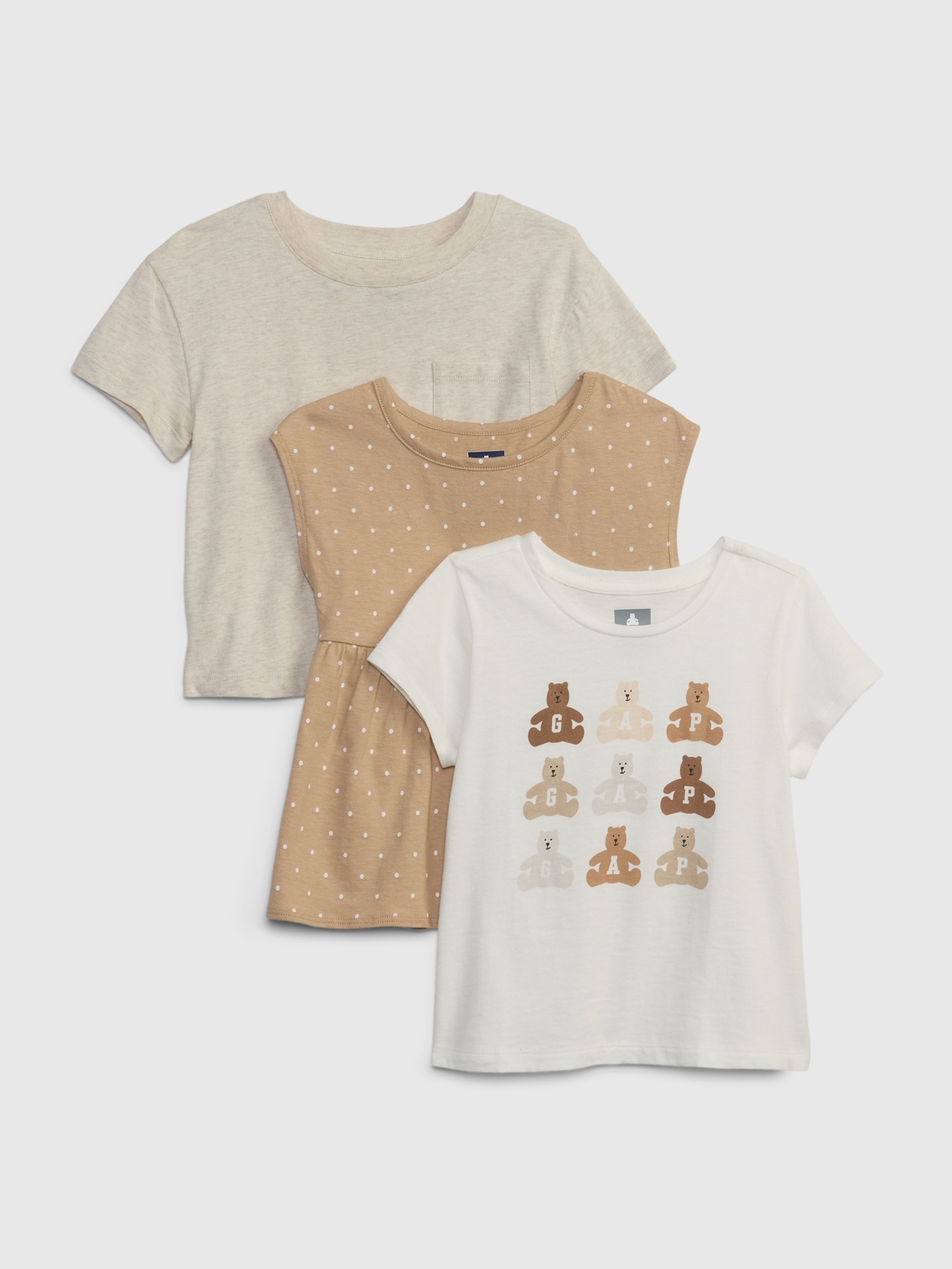 Kinder T-Shirts organic, 3 Stück