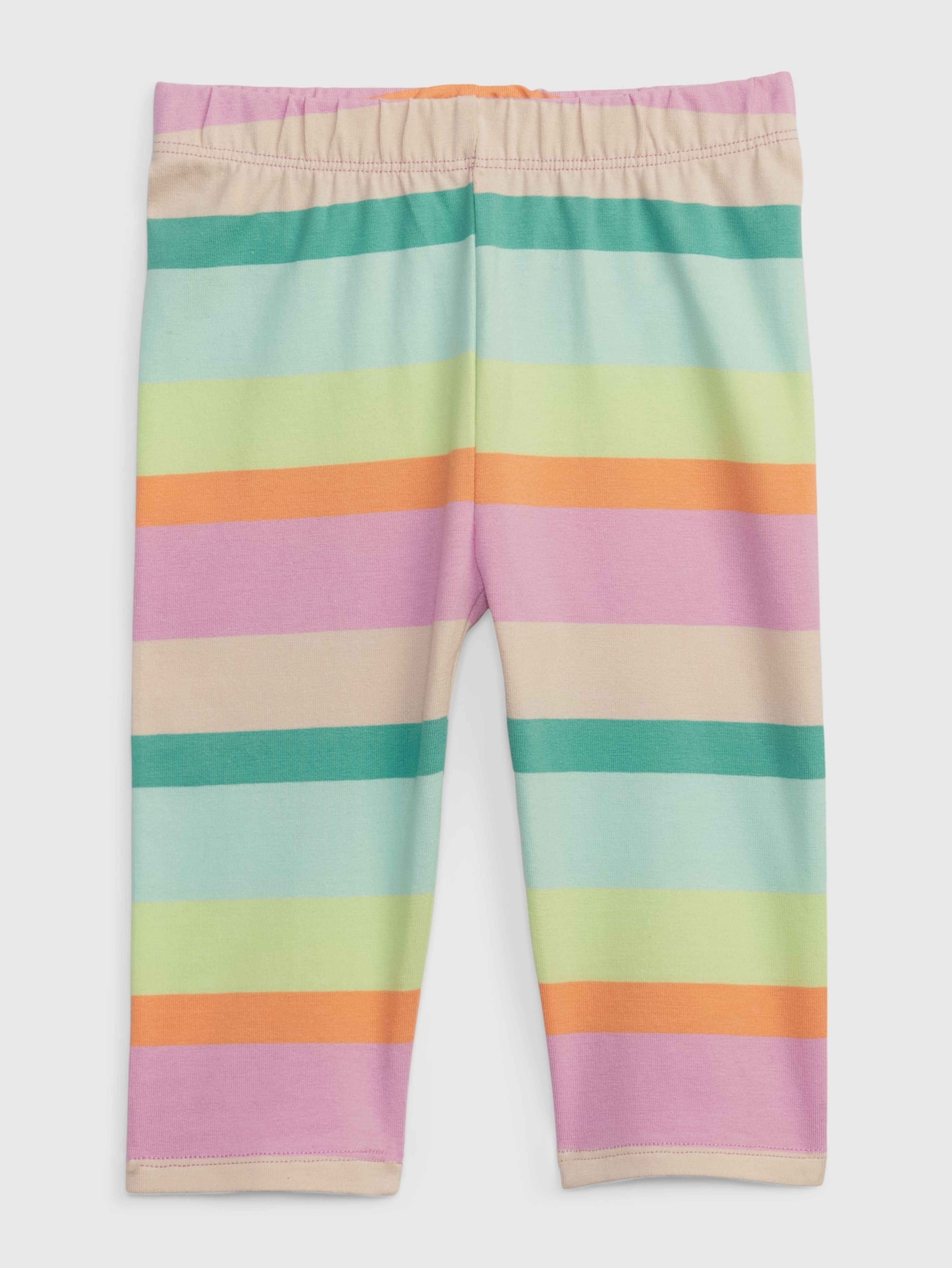 Baby pruhované organic capri legíny