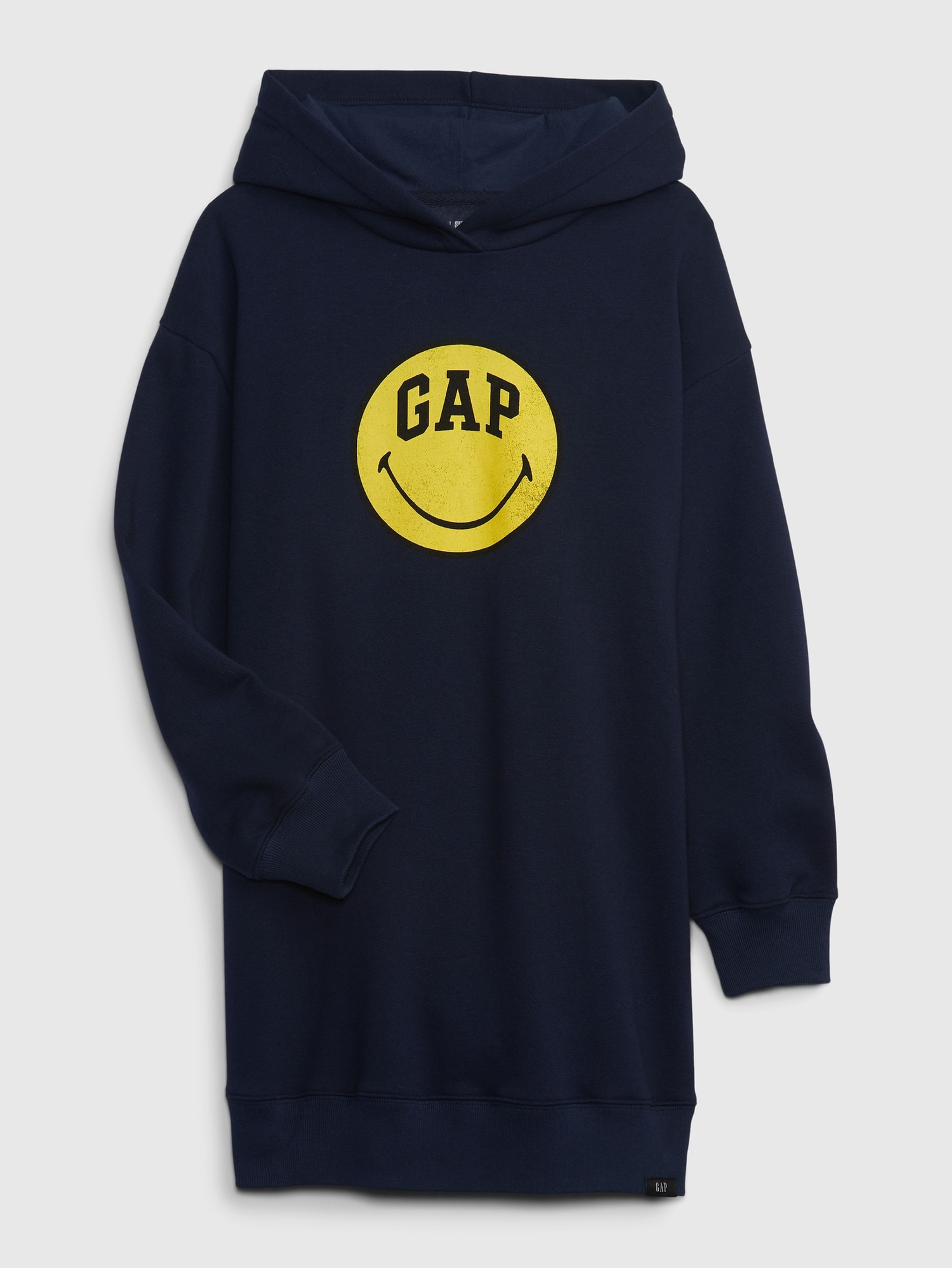 Dětské mikinové šaty GAP × SmileyWorld®