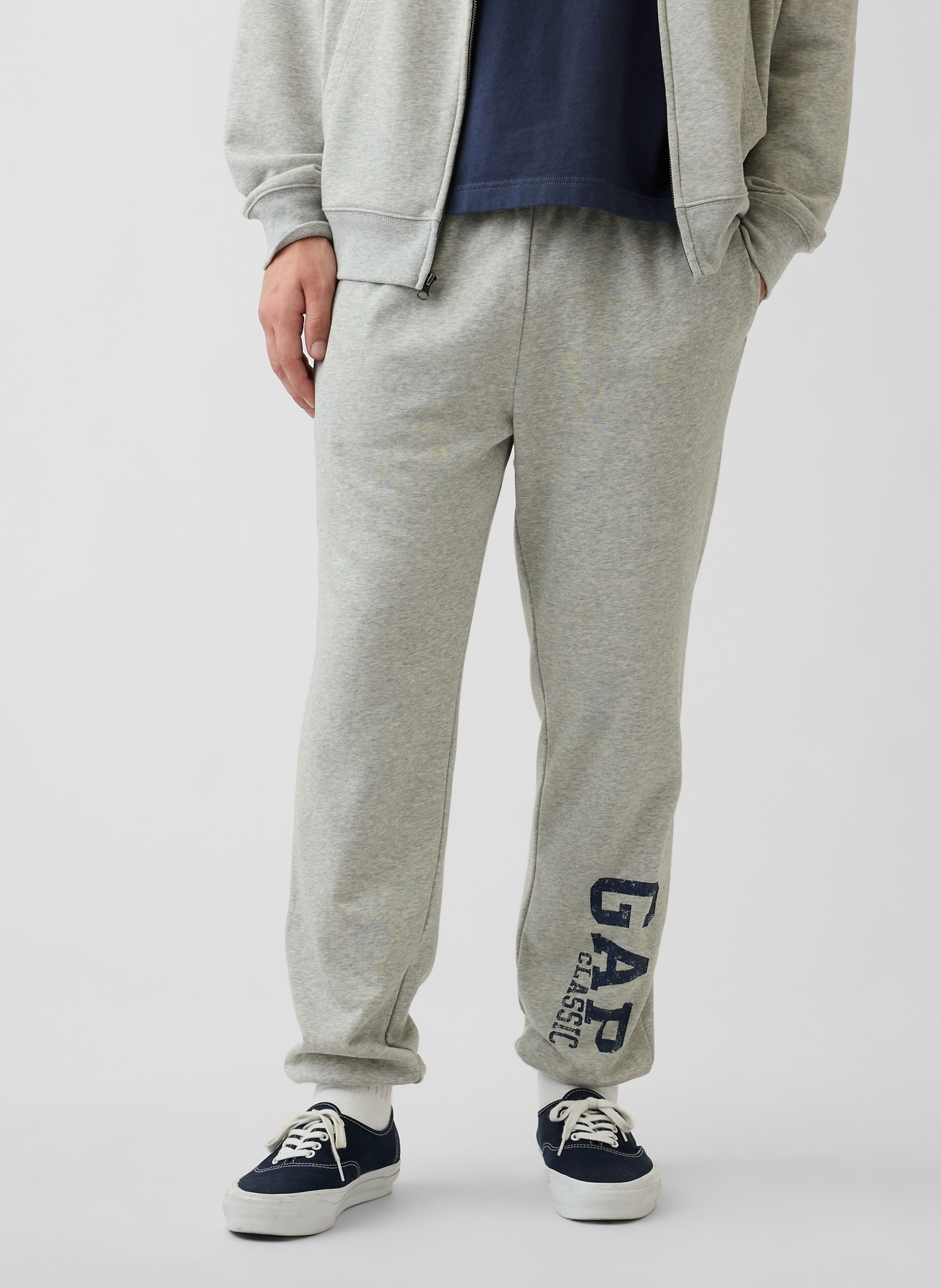 French Terry Jogginghose mit Logo - 002