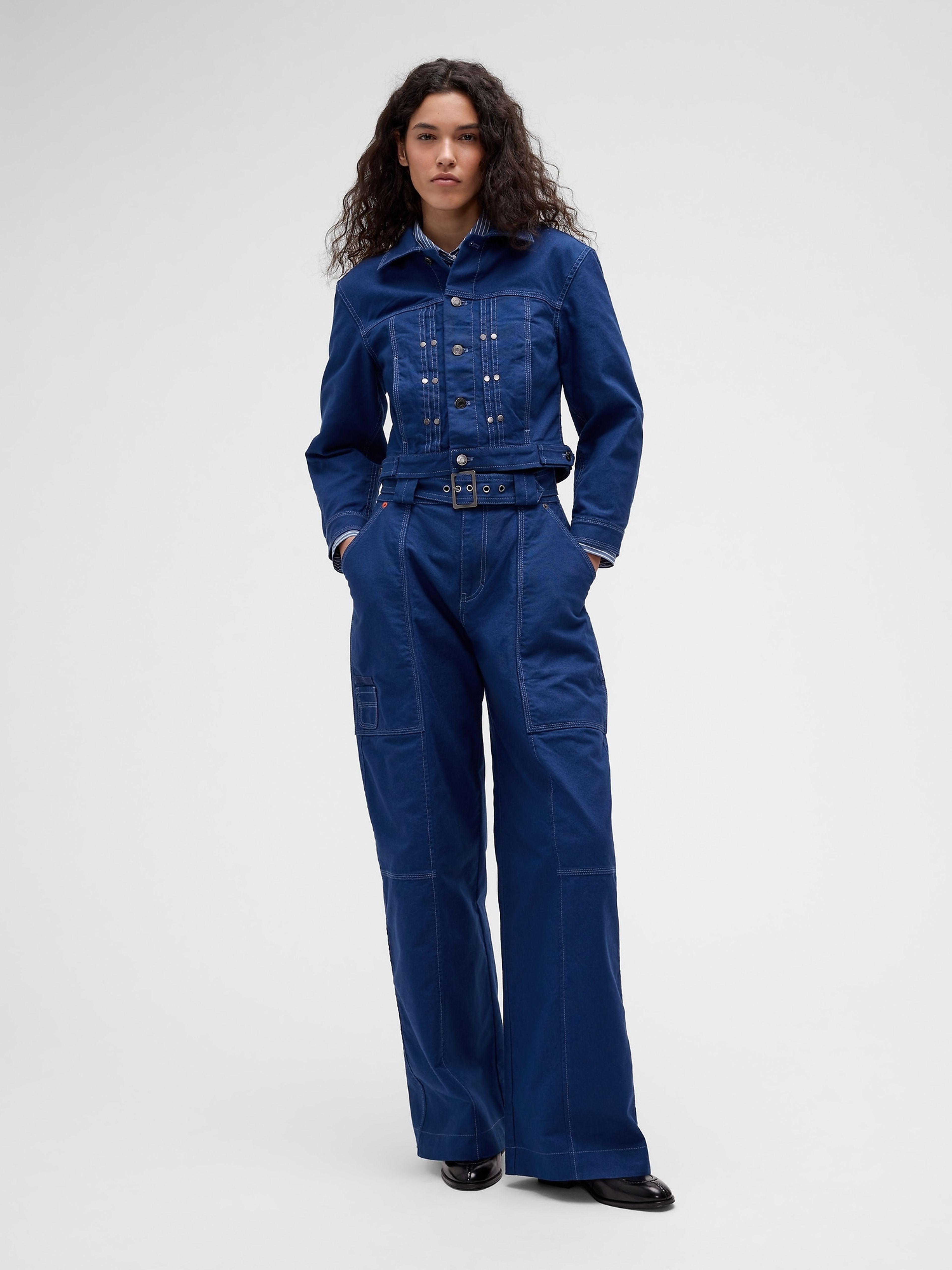 Płócienna kurtka crop GapStudio by Zac Posen - 003