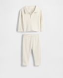 Baby Softspun Waffel Outfit-Set Brannan Bear-Beige - 001