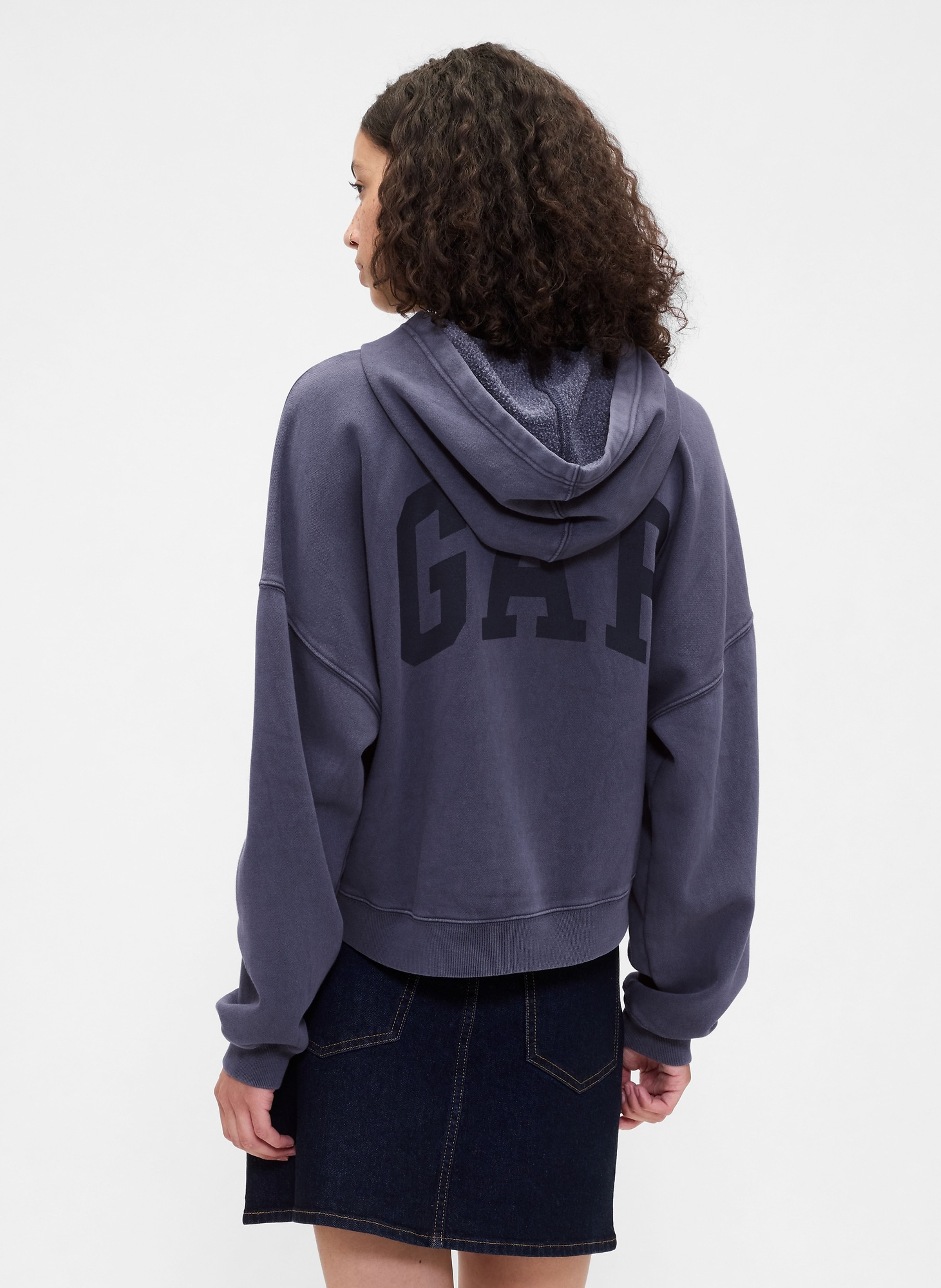 Sudadera crop con logo - 002