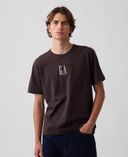 T-Shirt mit Logo-Braun - 003
