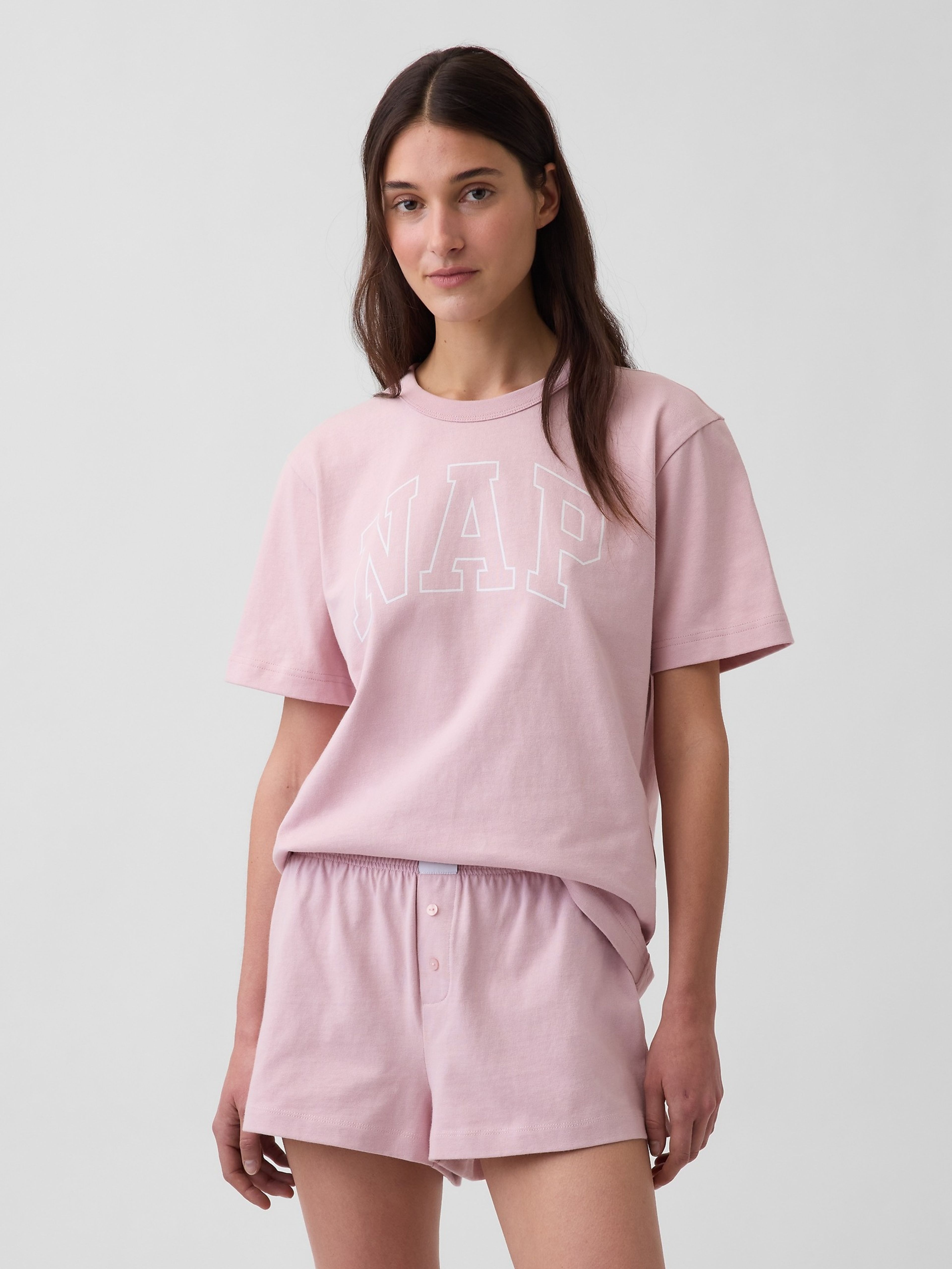 Oversize piżamowy T-shirt