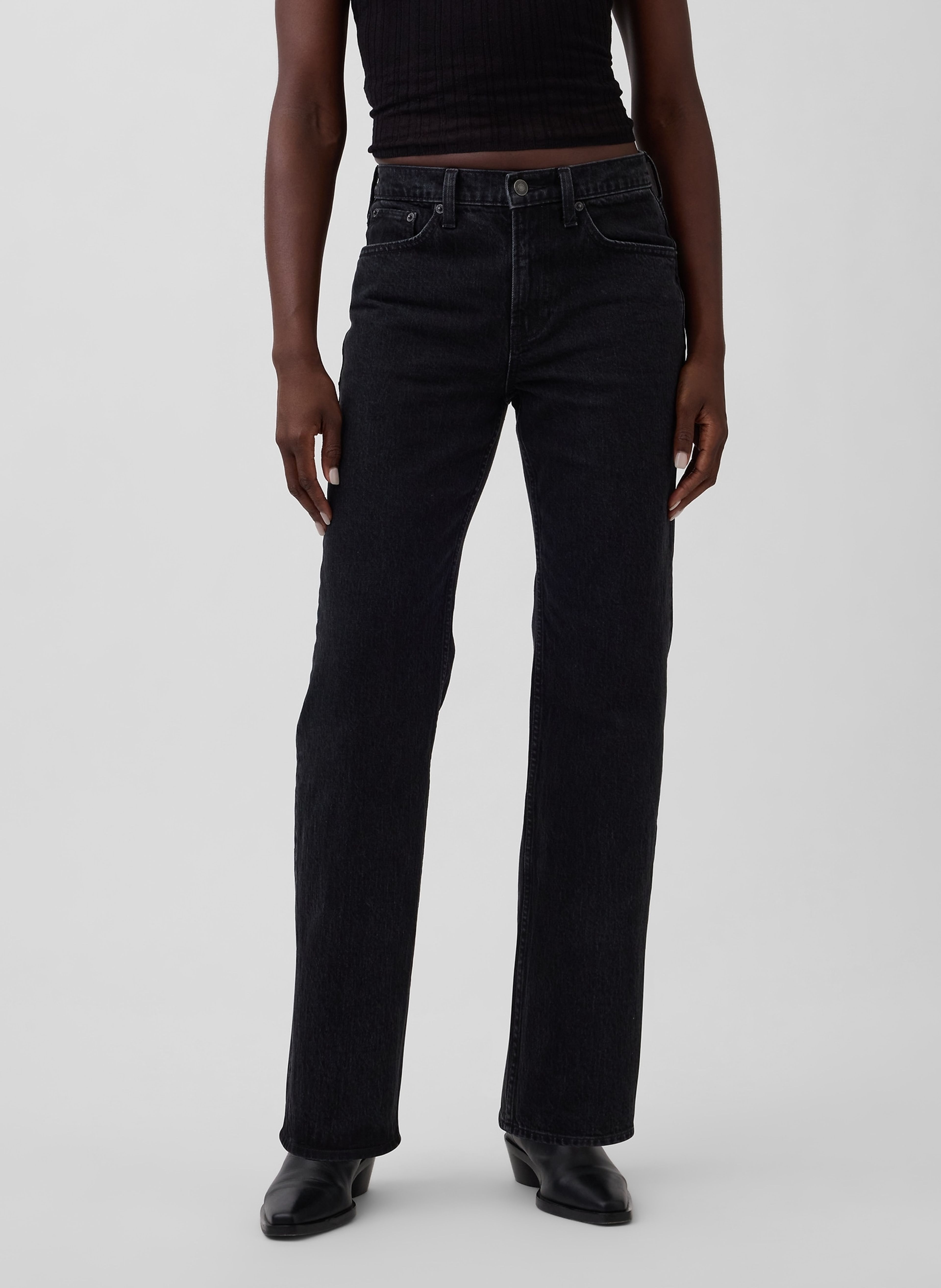 Mid Rise Relaxed Straight jeans - 002