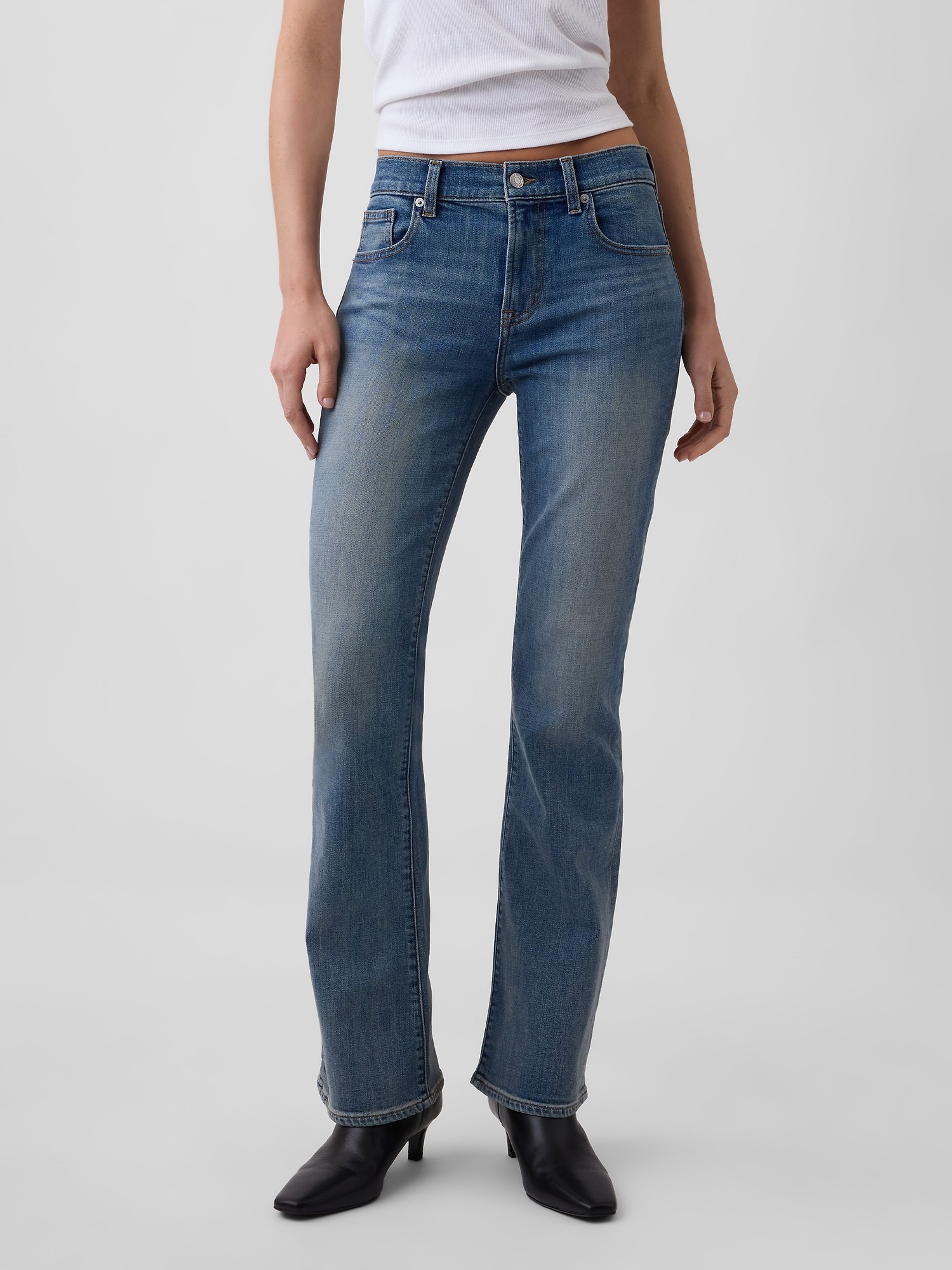 Mid Rise Boot Jeans - 002