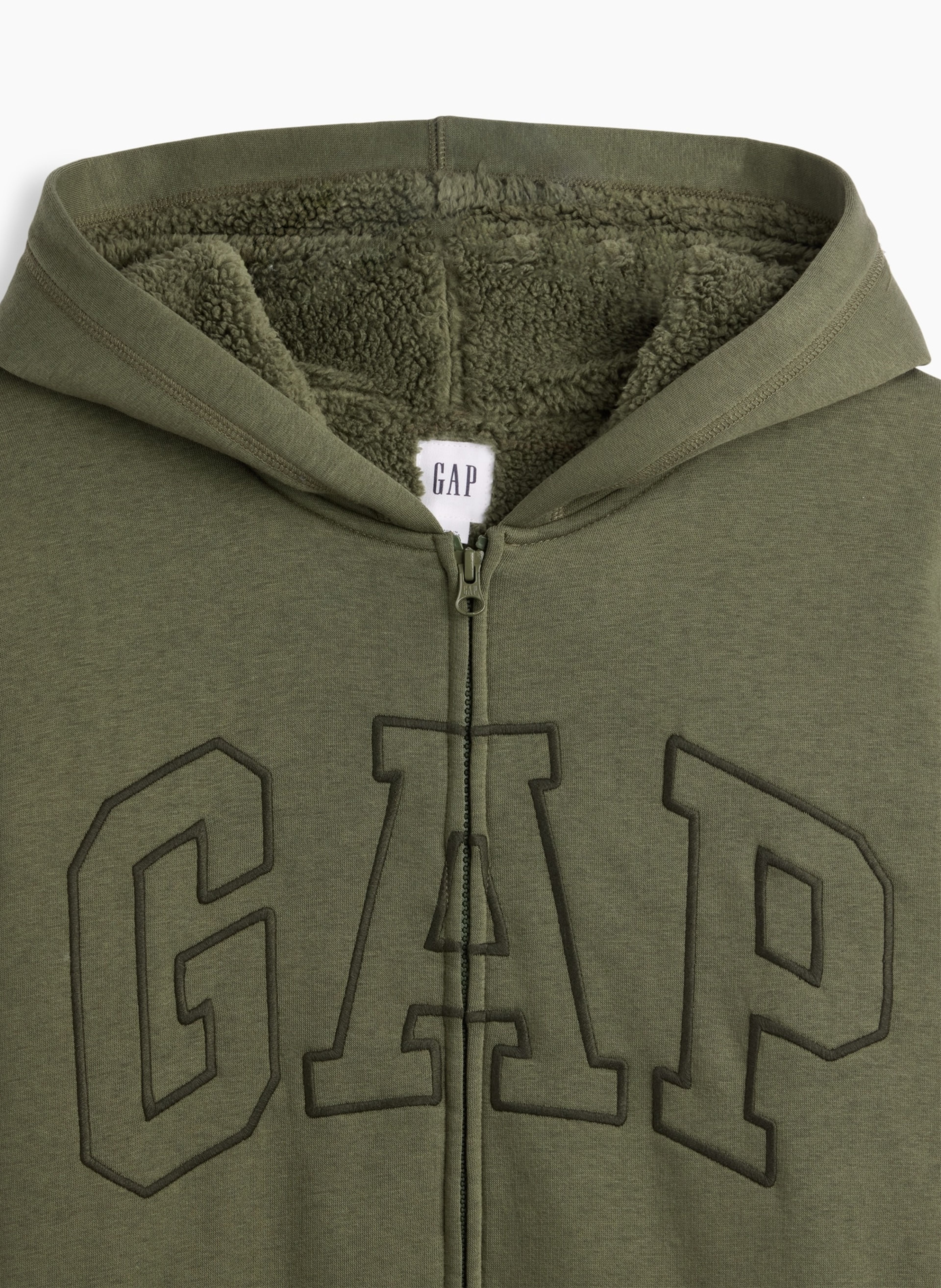 Zateplená sherpa mikina s logom - 004