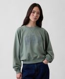 Felpa oversize con logo-Verde - 002