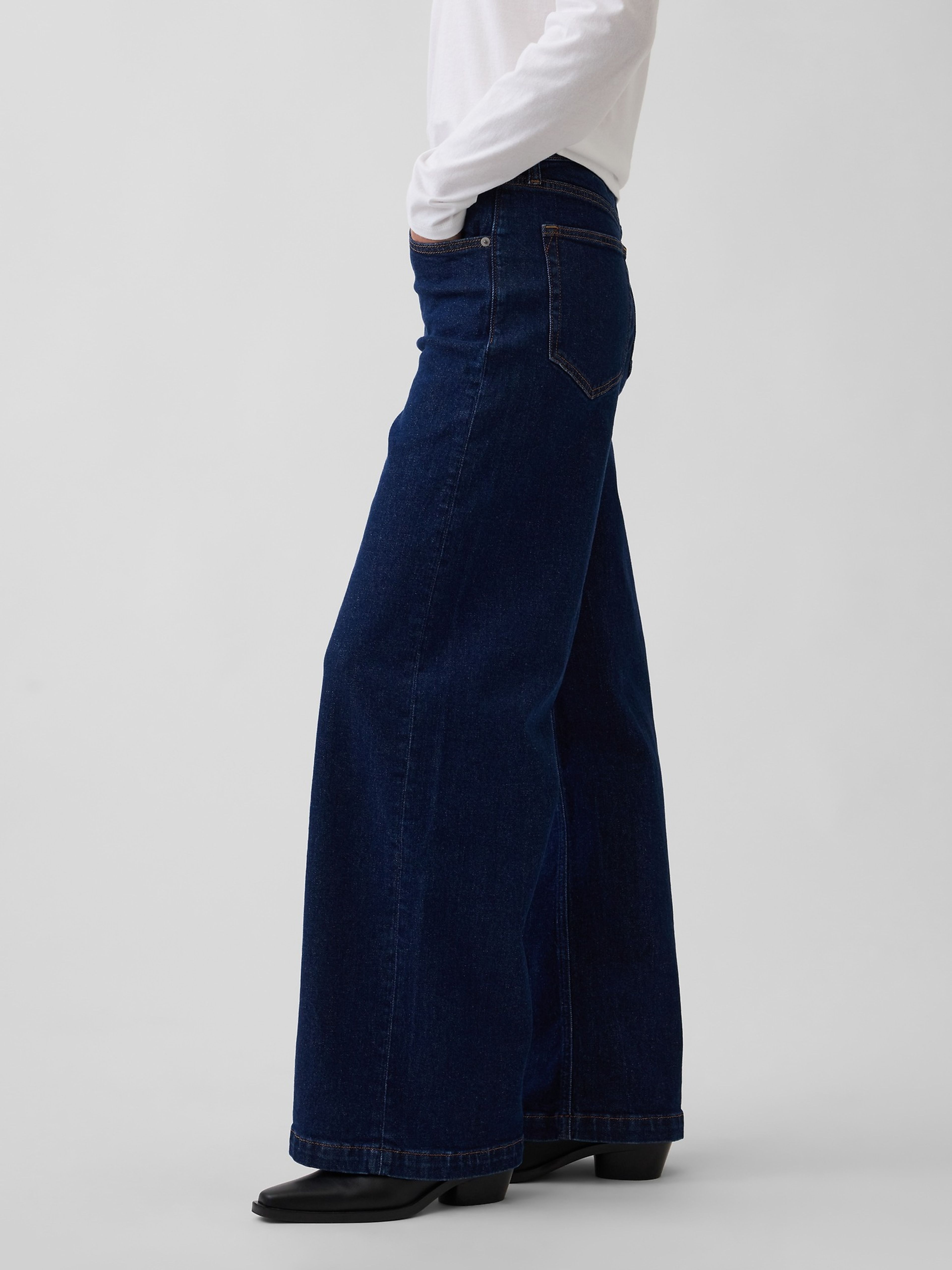 Džíny High Rise Stride Wide-Leg - 004