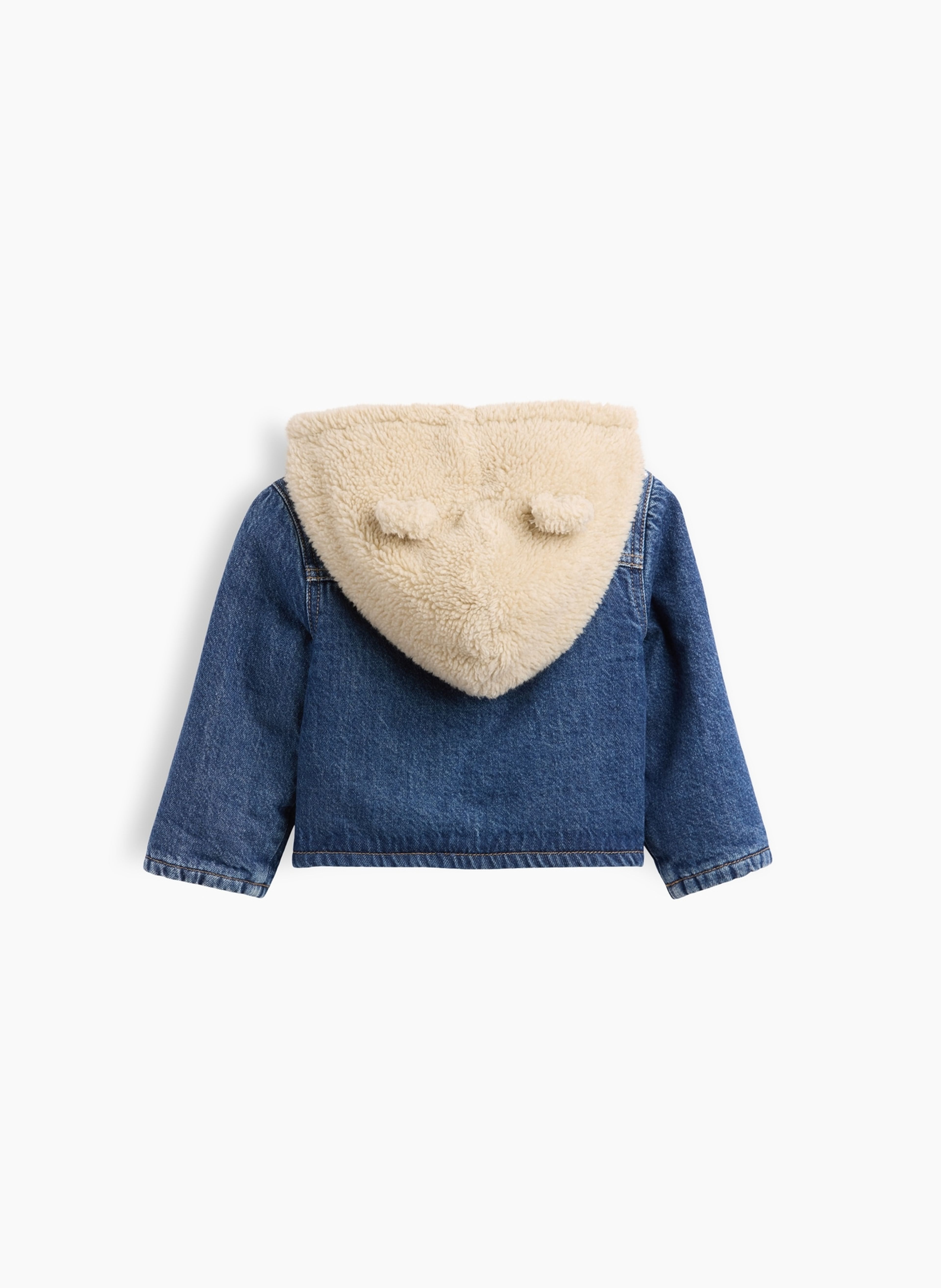 Baby geacă din denim sherpa - 002