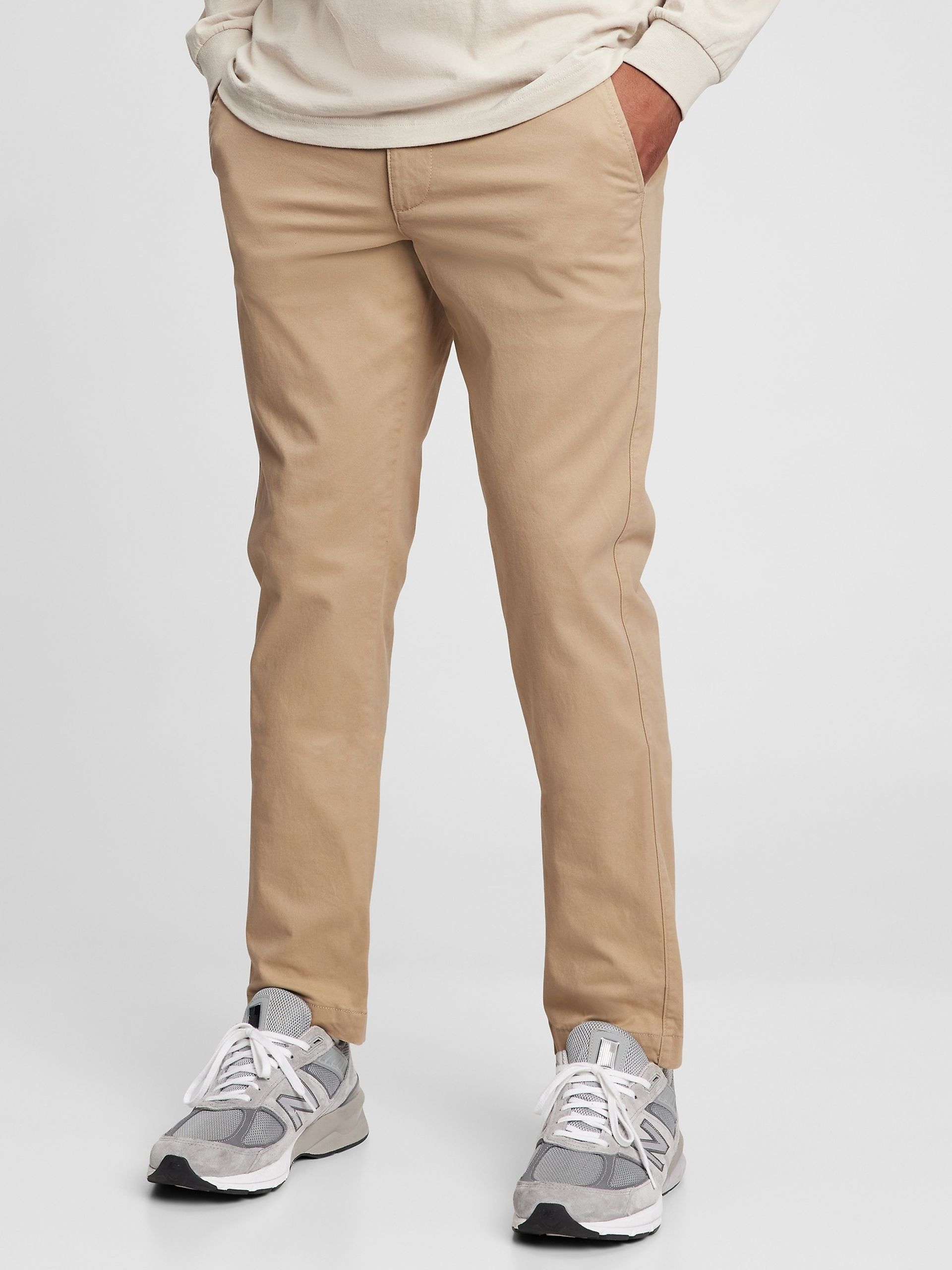 Slim Khaki Hose - 001