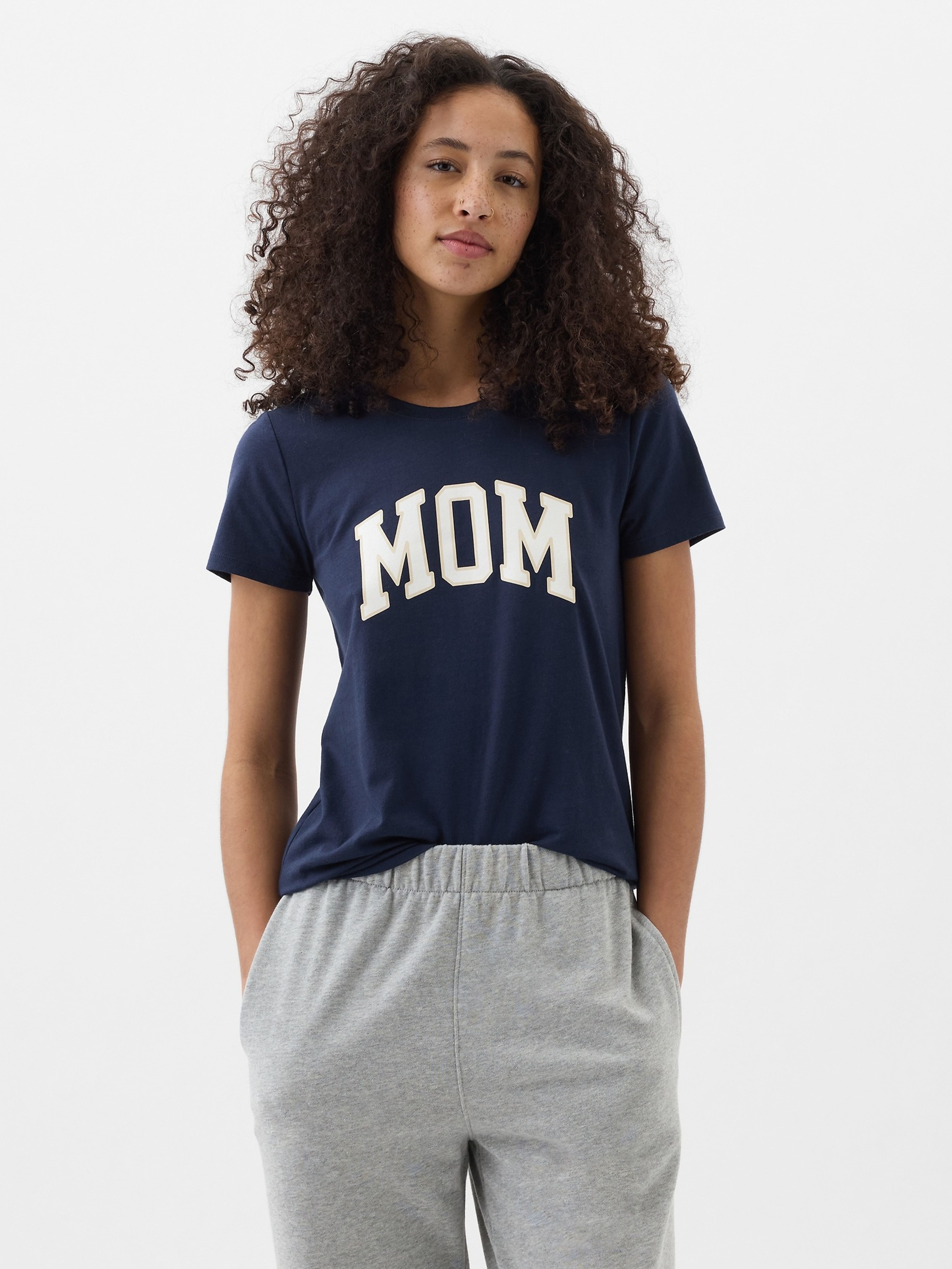 T-Shirt mit MOM-Aufdruck