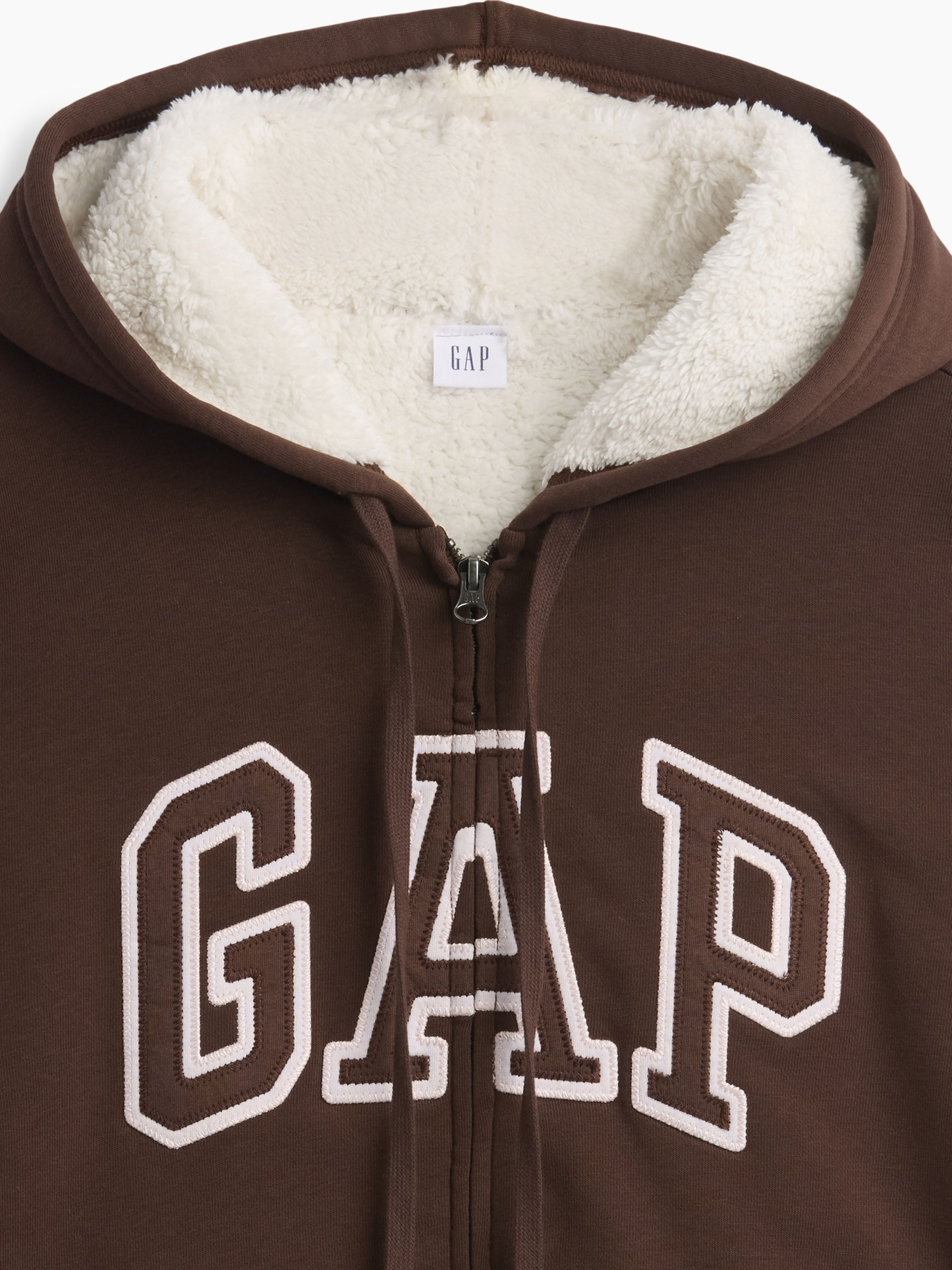 Zateplená sherpa mikina s logem - 004