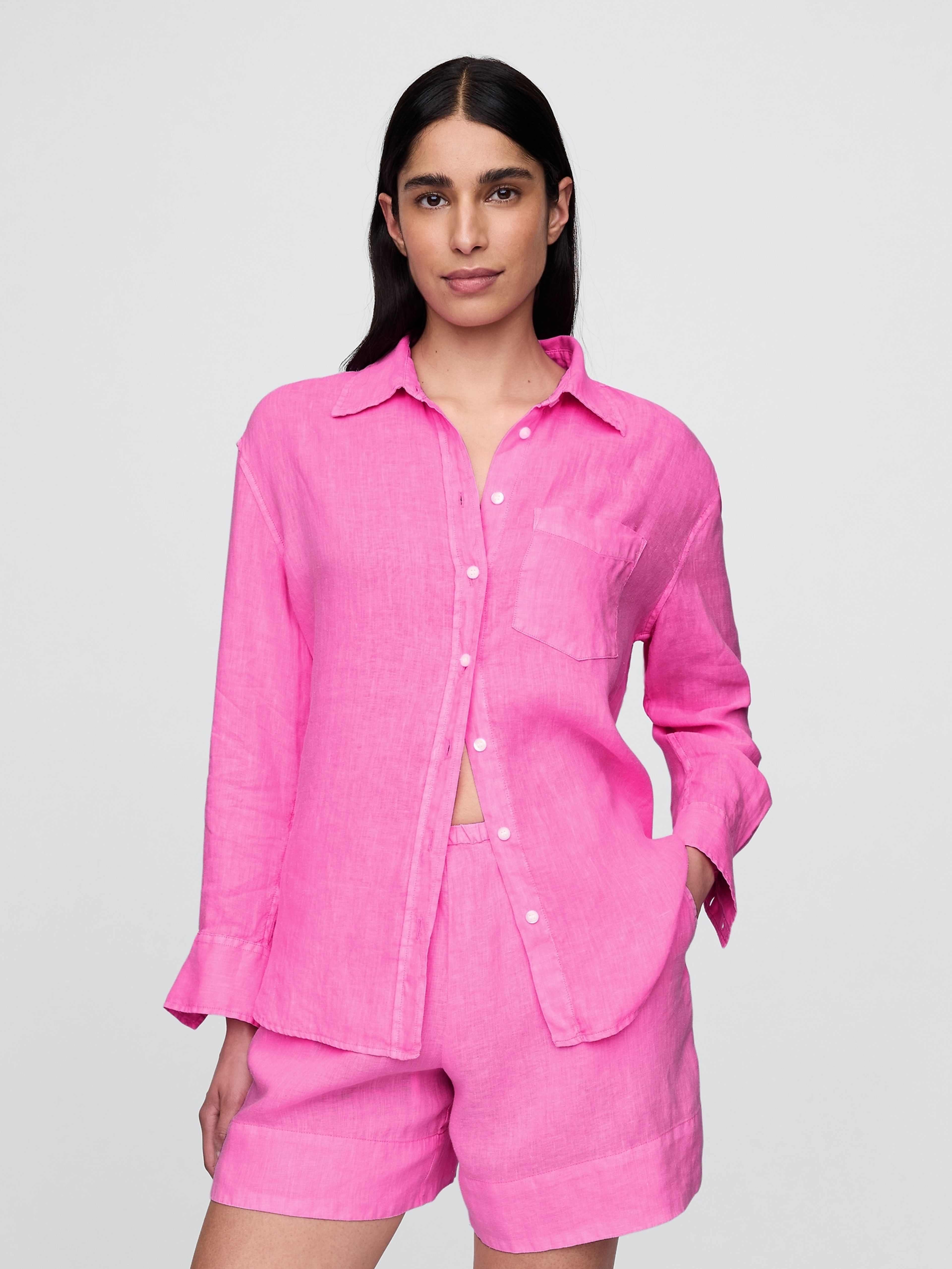 Lněná oversize košile Big Shirt