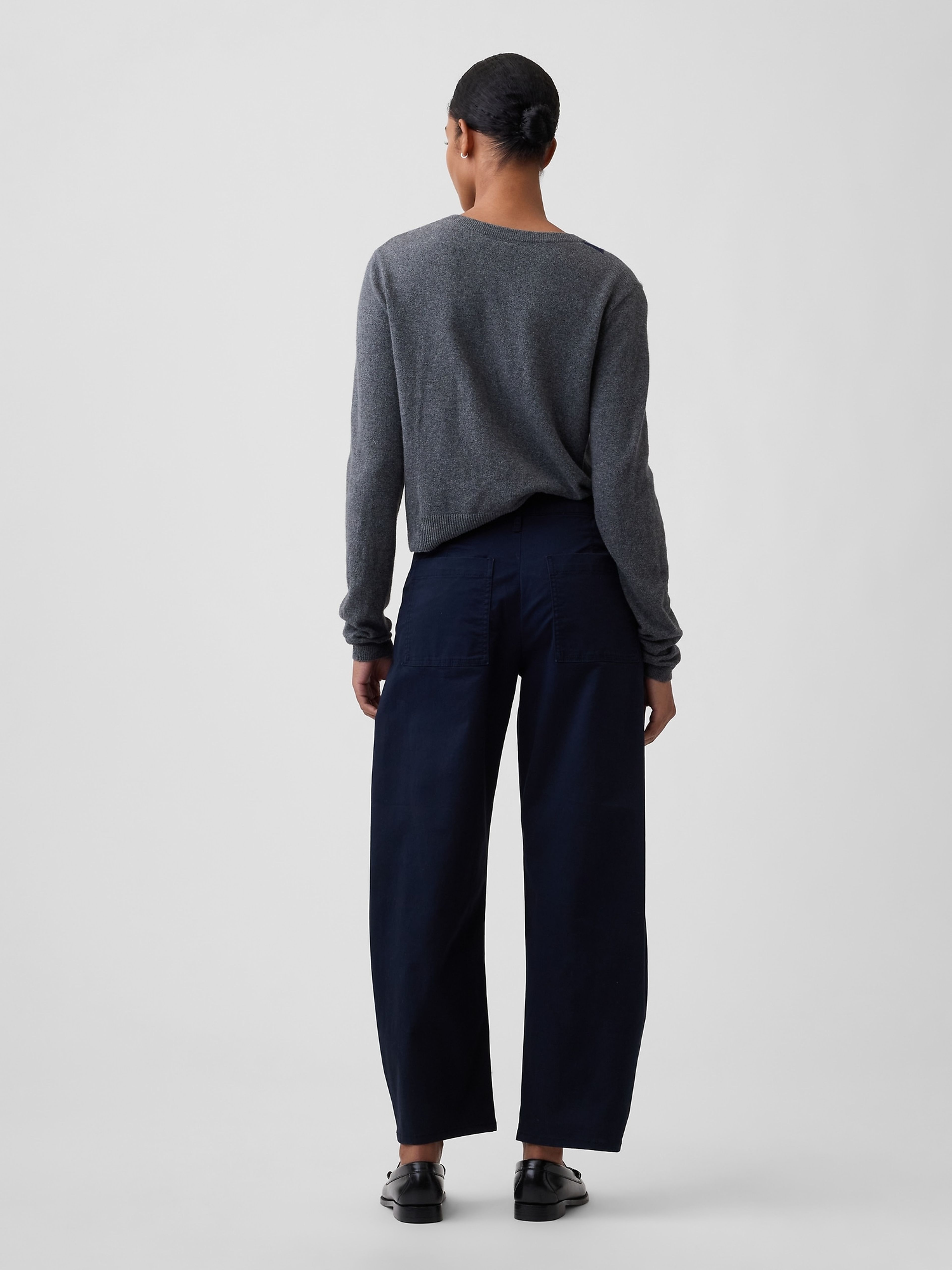 Mid Rise Barrel Khakihose - 004