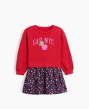 Vestido de sudadera bebé Brannan Bear-Rojo - 001
