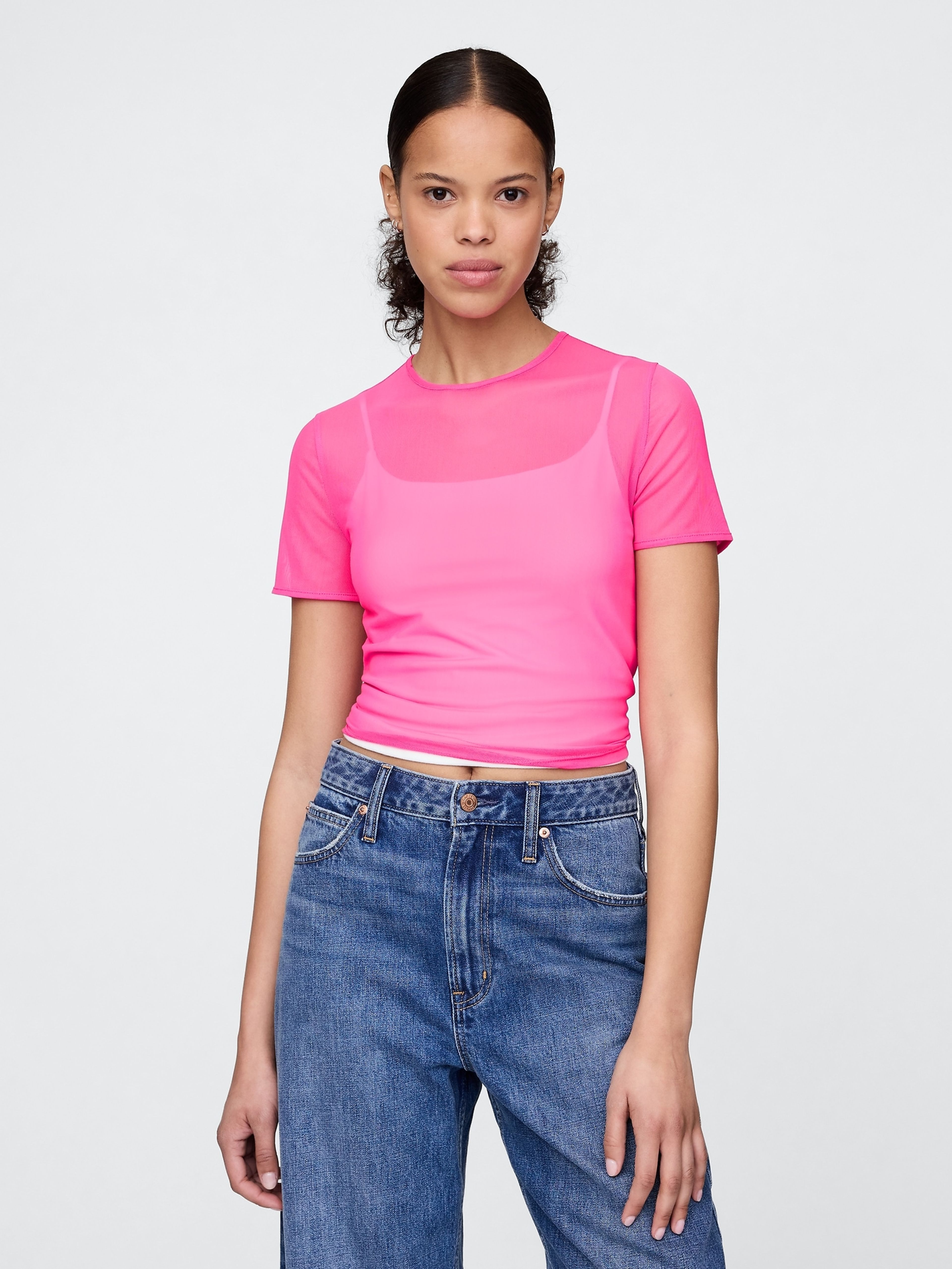 Ażurowy crop top