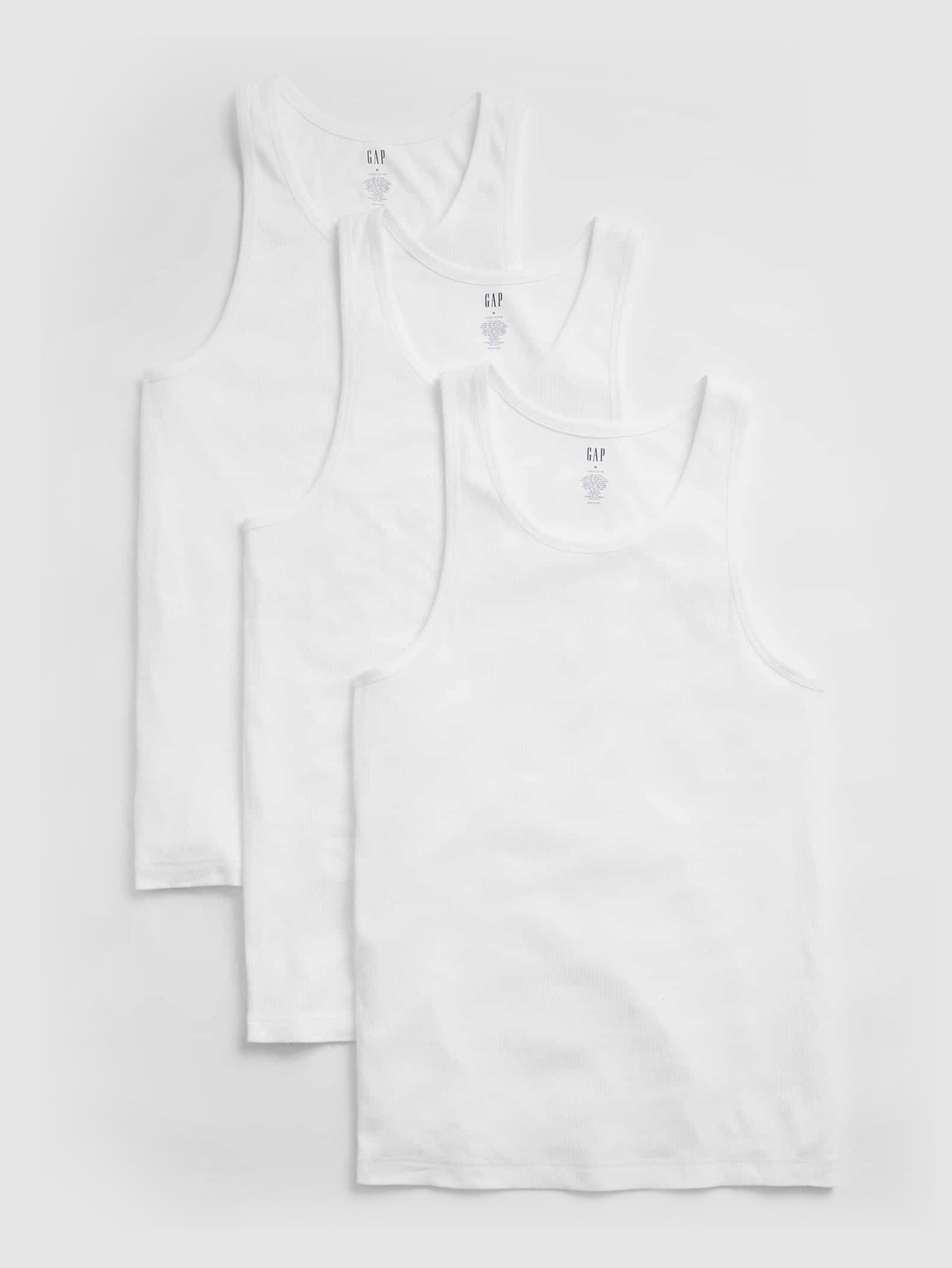 Herren Baumwoll-Tanktops, 3er-Pack