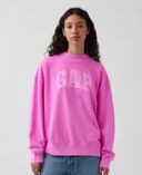 Oversize bluza VintageSoft z logo-Różowy - 002