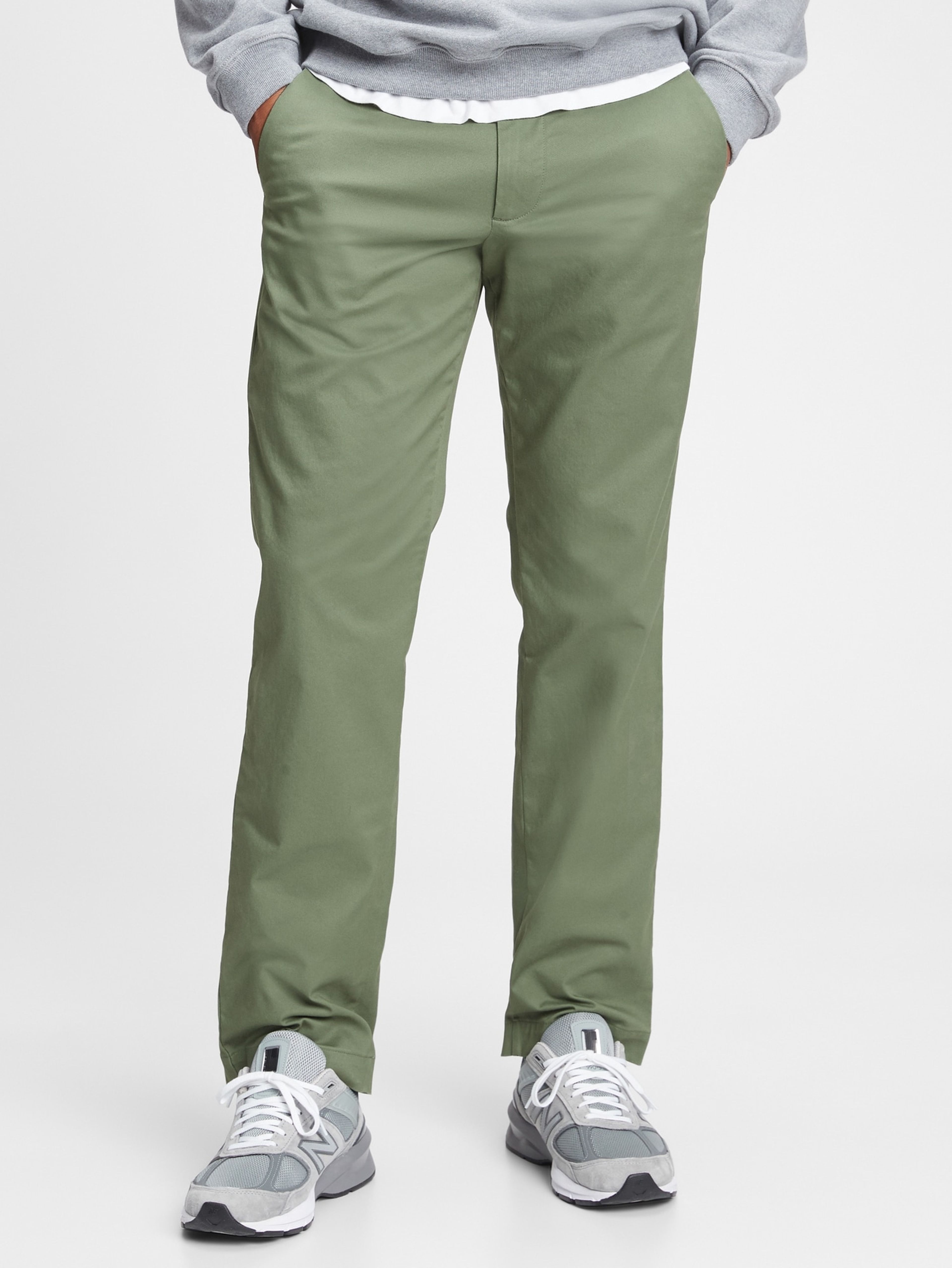 Hose modern khaki in straight fit GapFlex