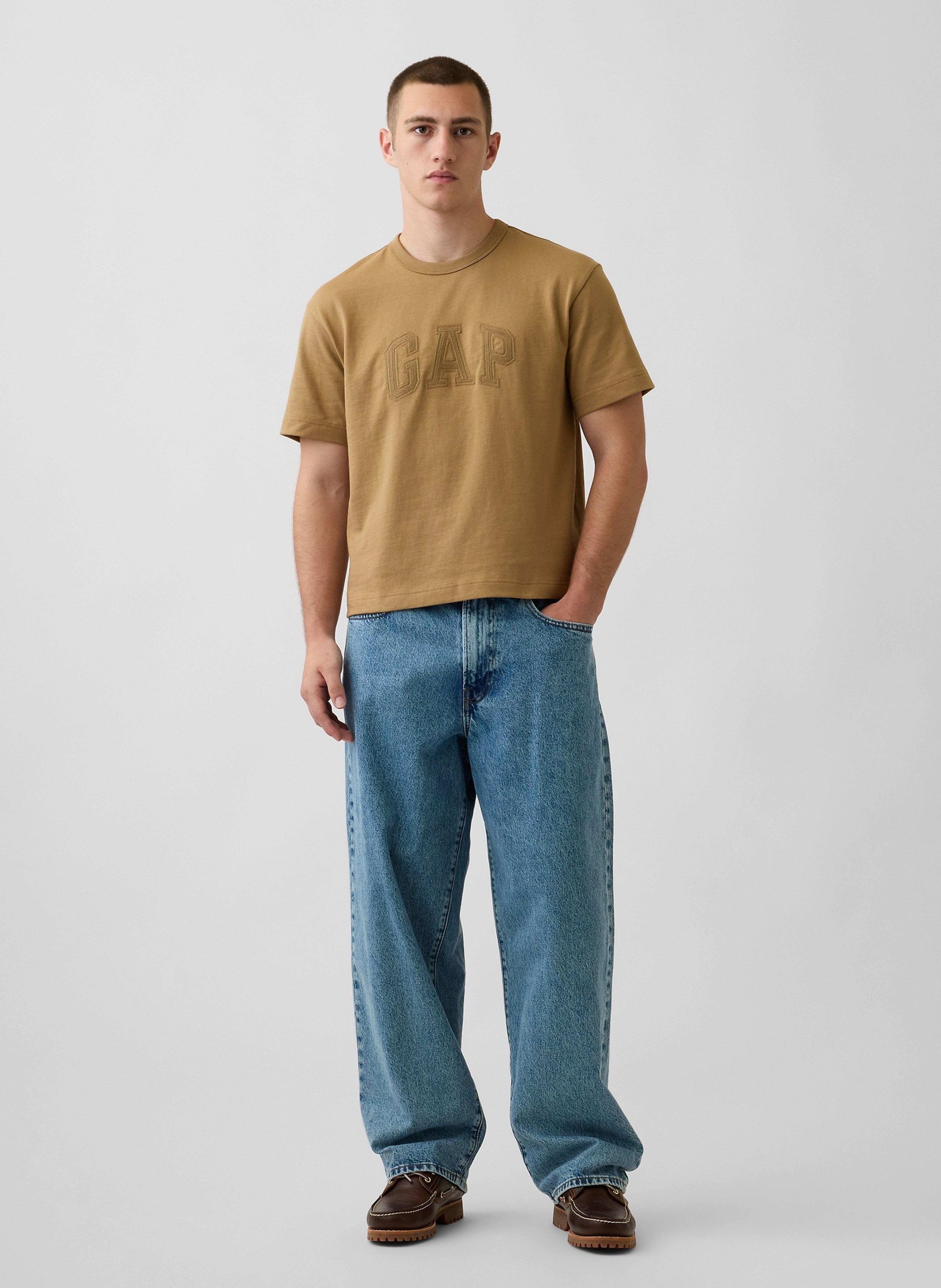 Crop T-shirt Heavyweight z logo - 002