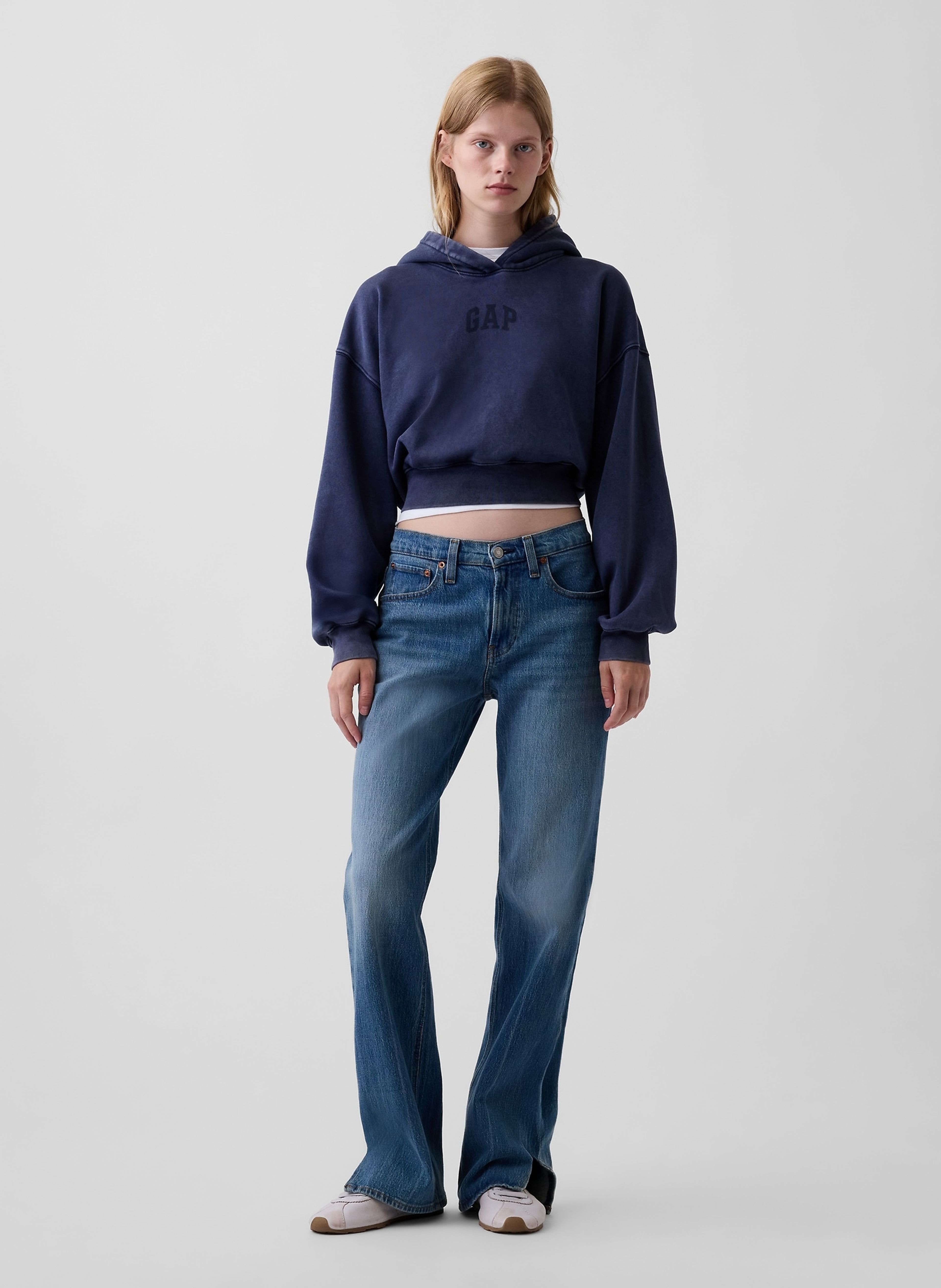 Crop bluza VintageSoft z logo - 002