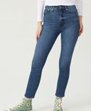 High Rise Slim Vintage Washwell Jeans-Donkerblauw - 001