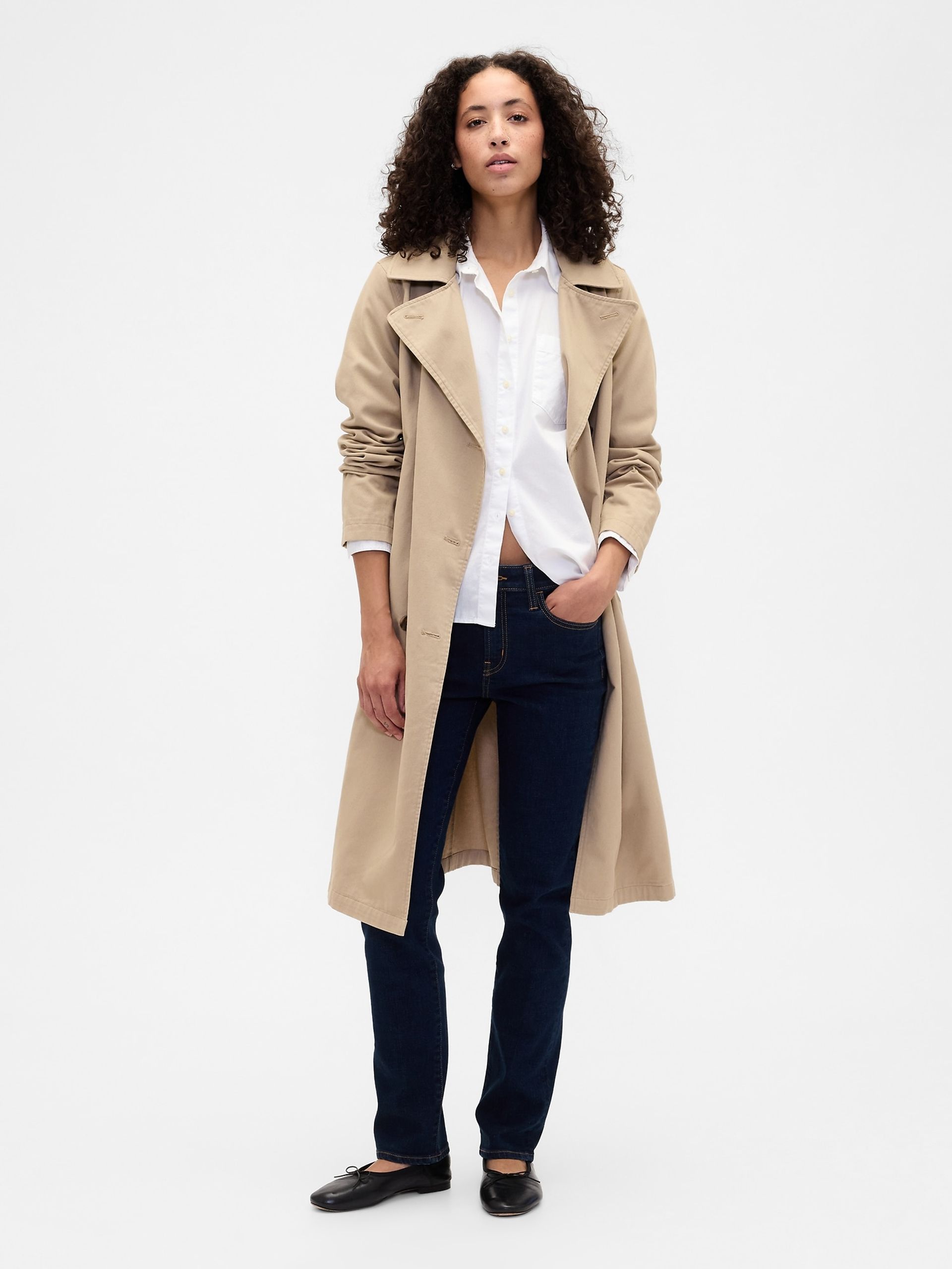 Jeansy Mid Rise Classic Straight - 001