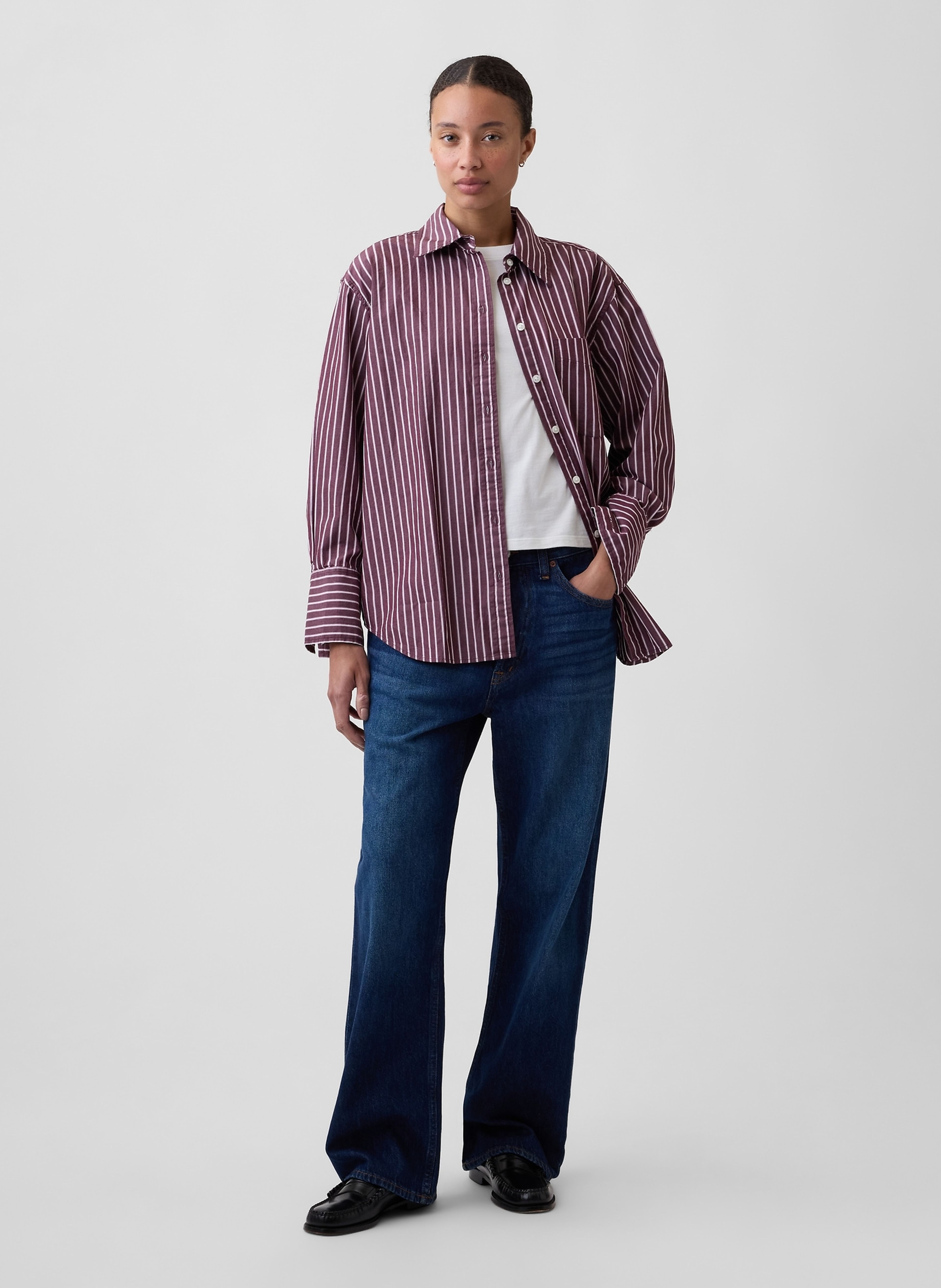 Popelínová oversize košeľa Big Shirt - 003