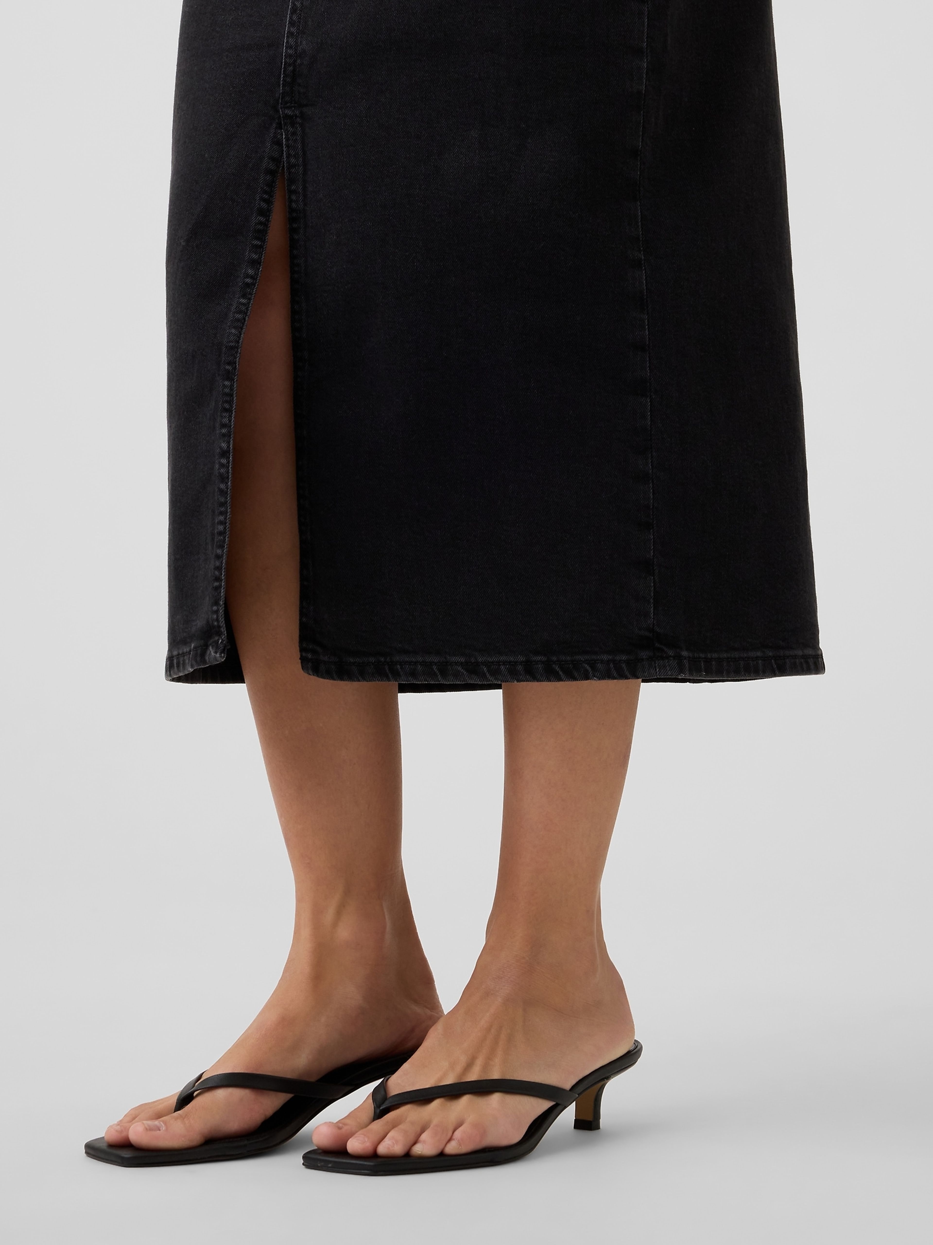 Fustă midi din denim - 004