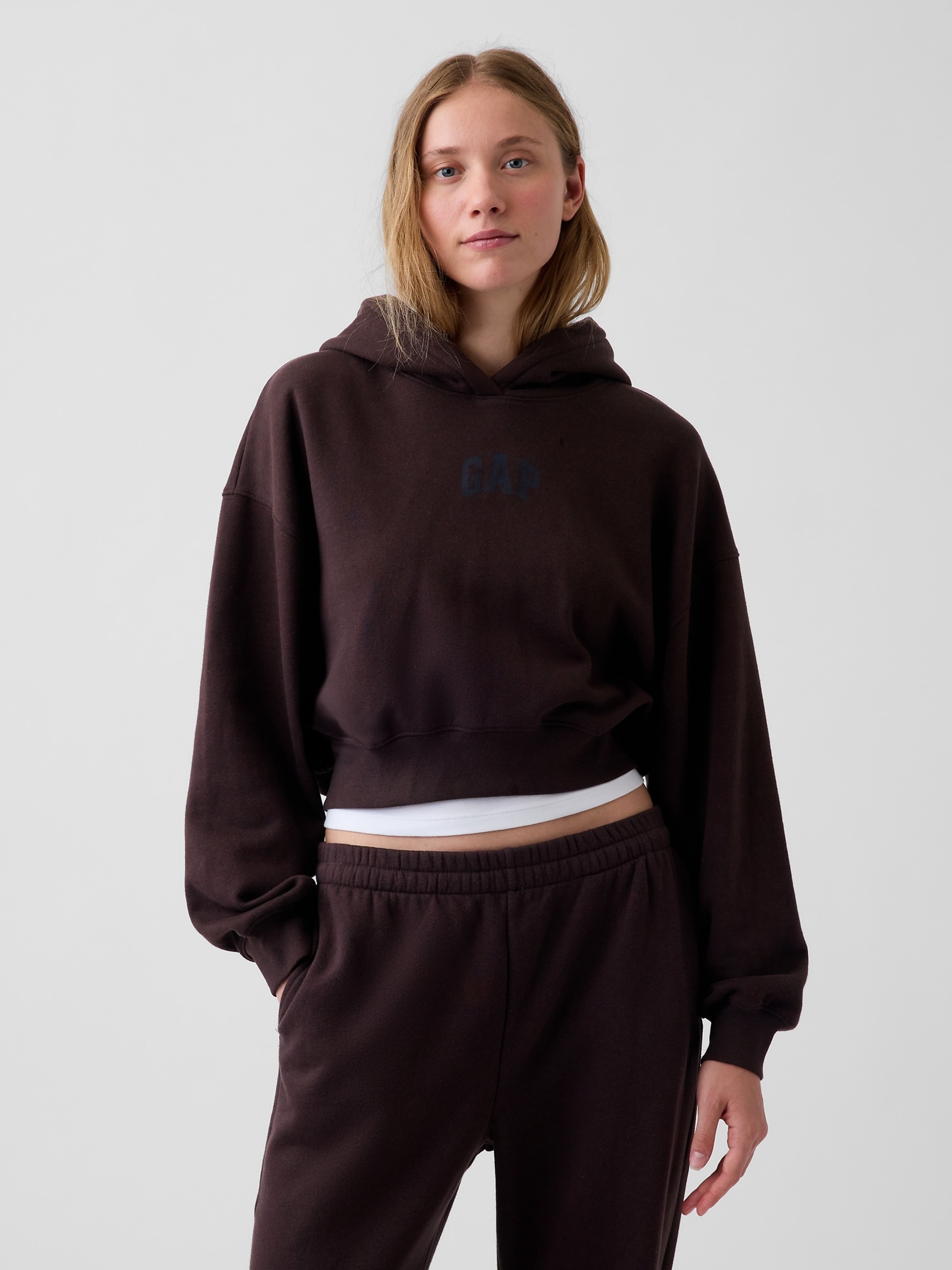 Bluza crop VintageSoft z logo - 005