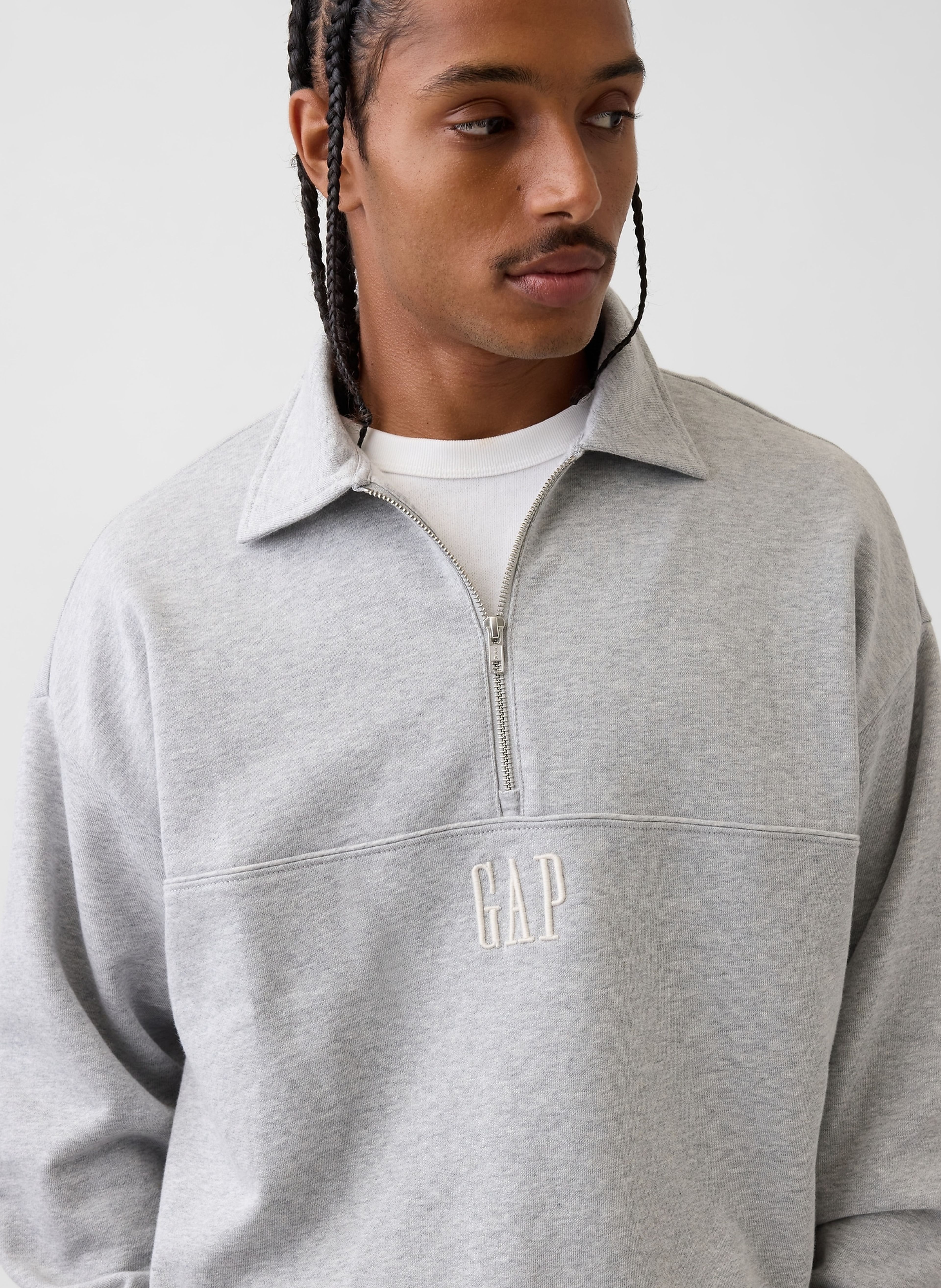 Oversize mikina Heavyweight s logem - 004