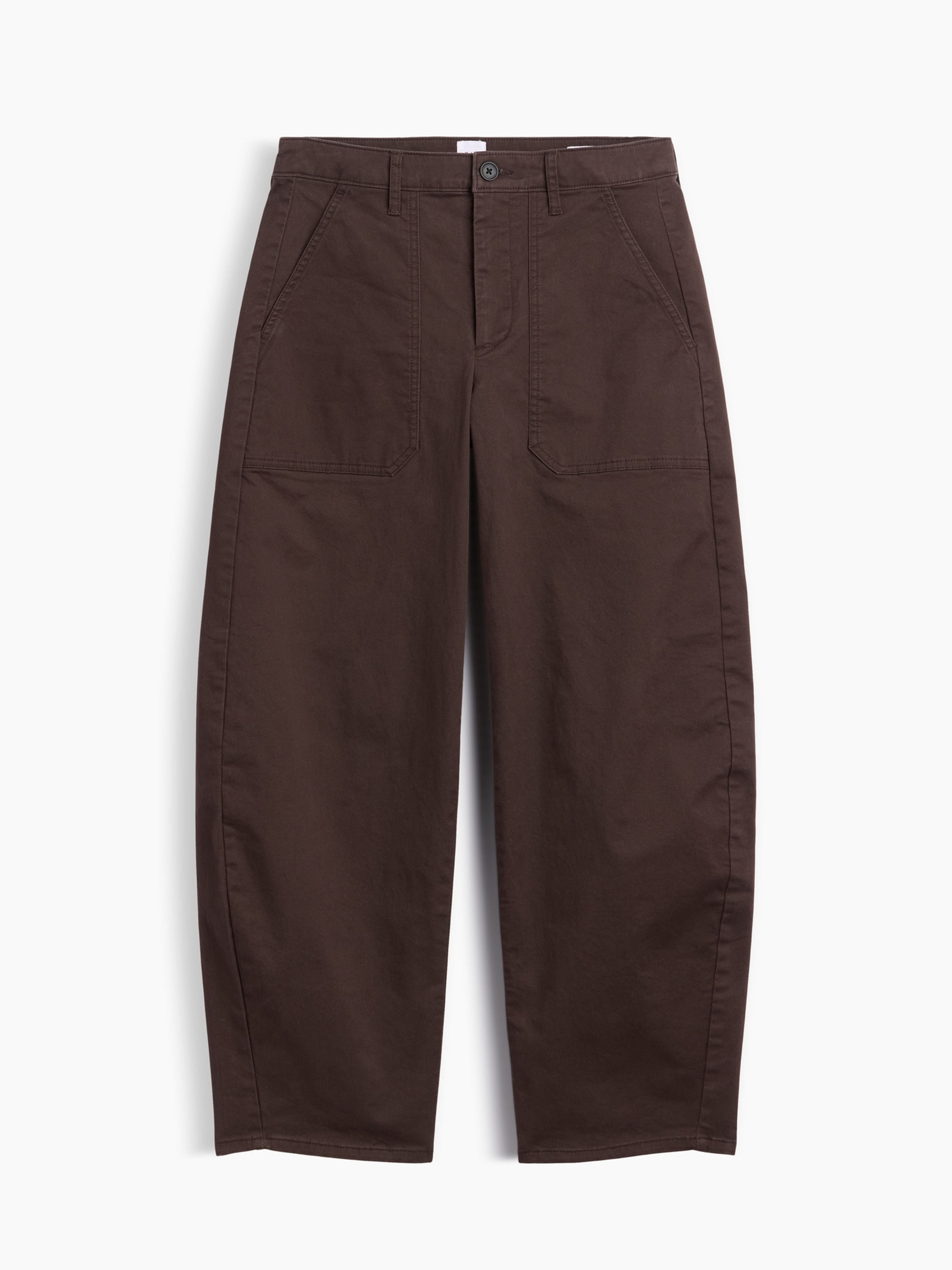 Mid Rise barrel khakibroek - 005