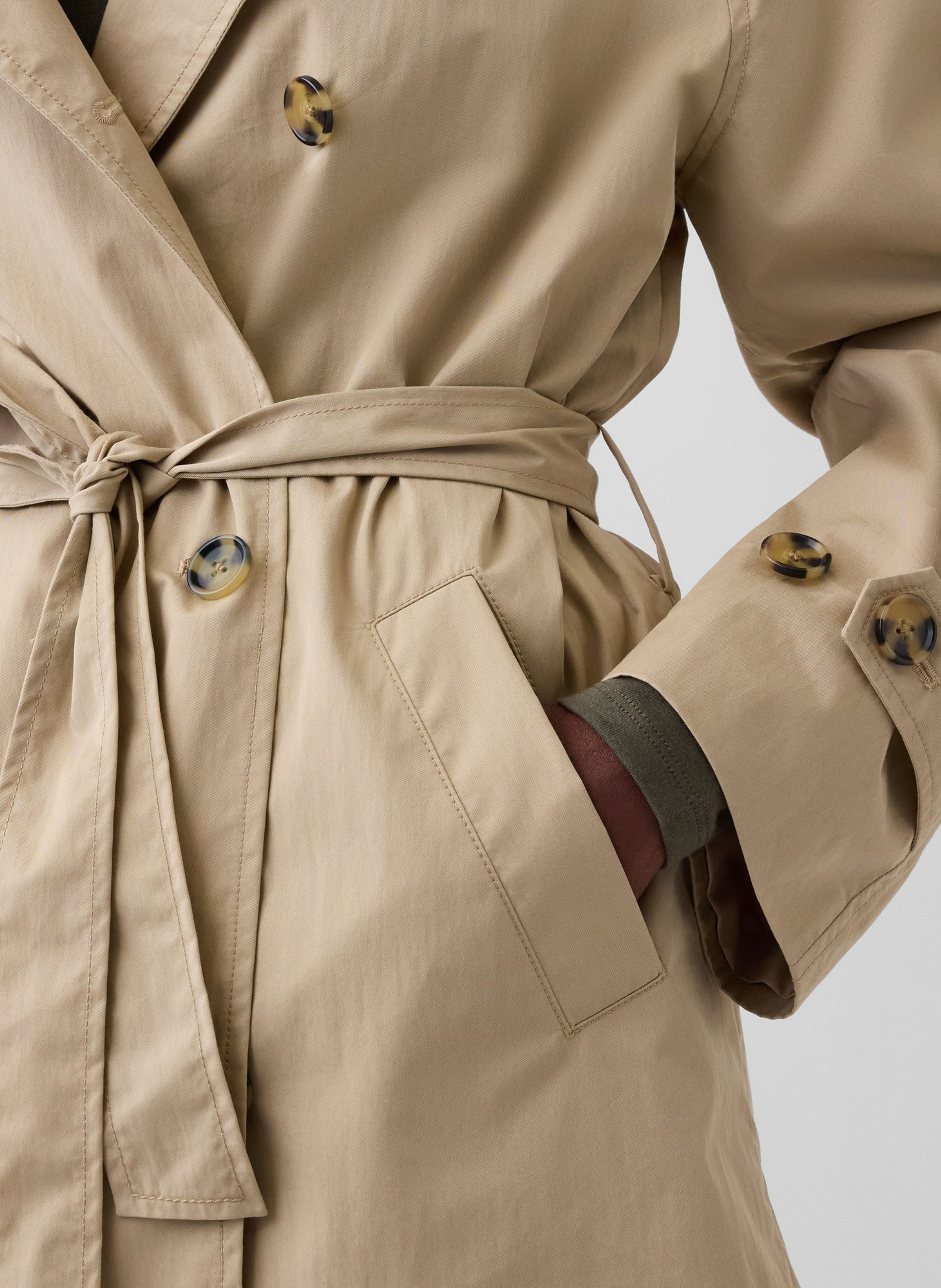 Midi trenchcoat met ceintuur - 003