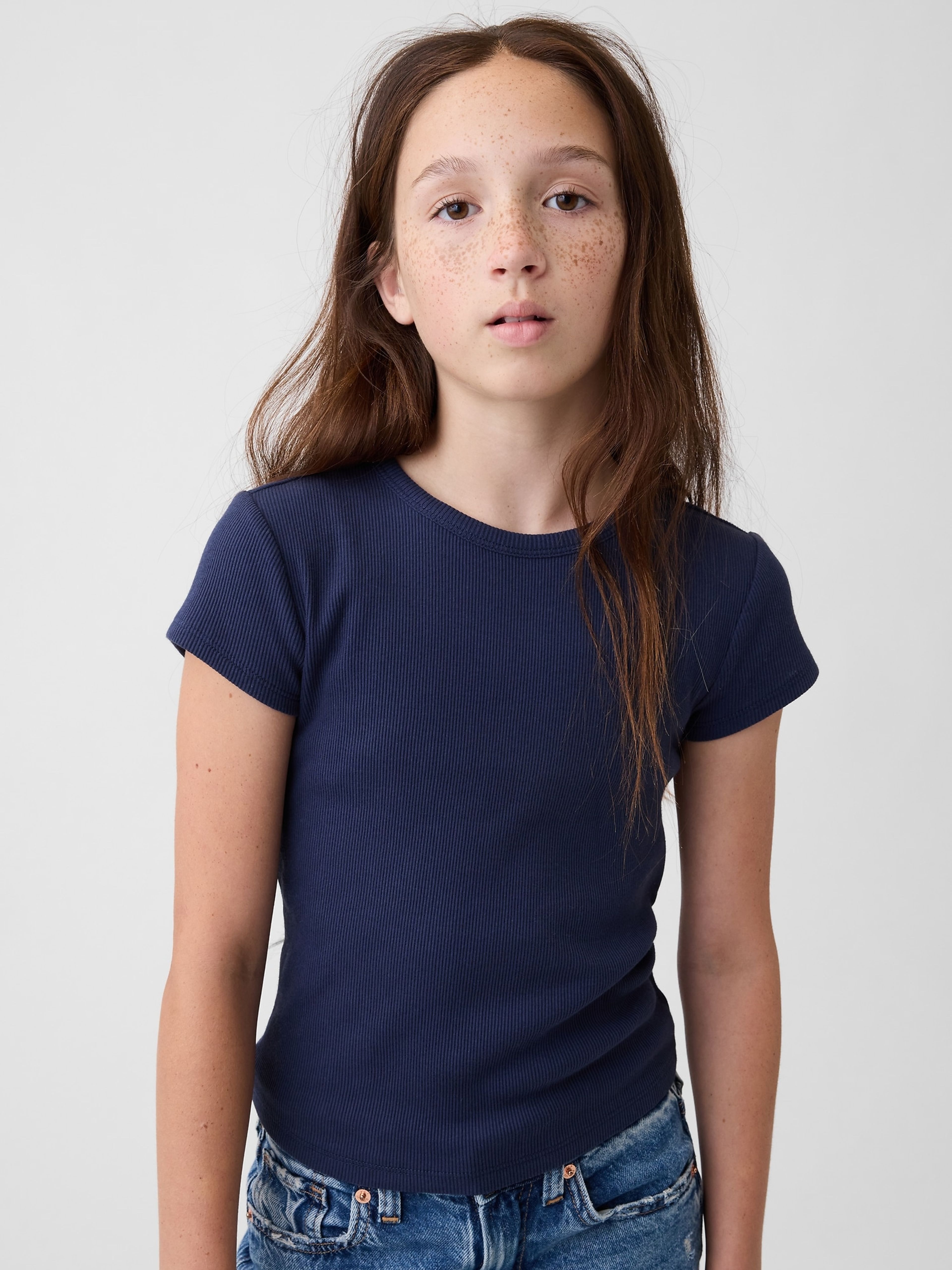 Baby prążkowany T-shirt - 001