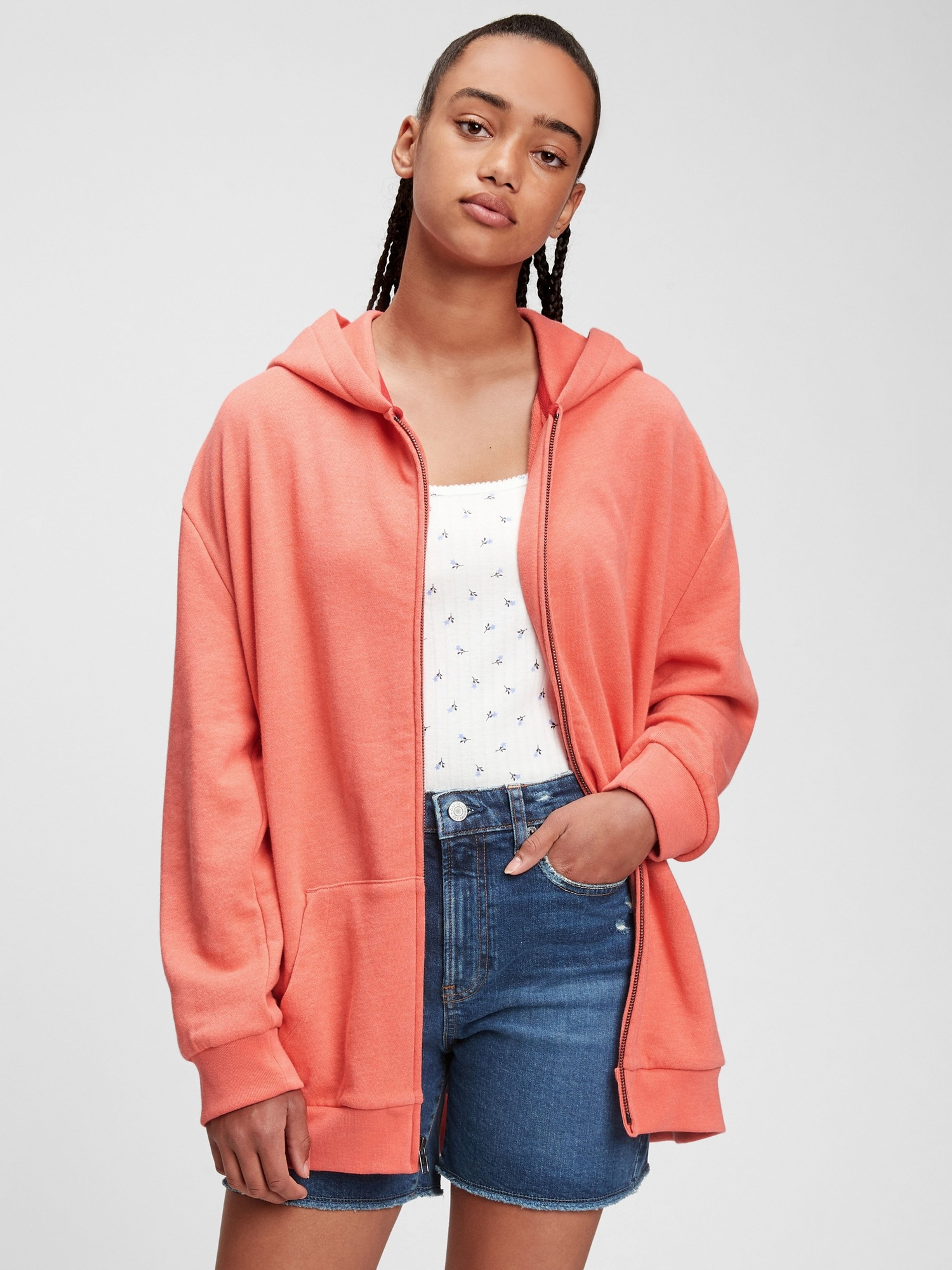 Teen-Sweatjacke oversize tunic