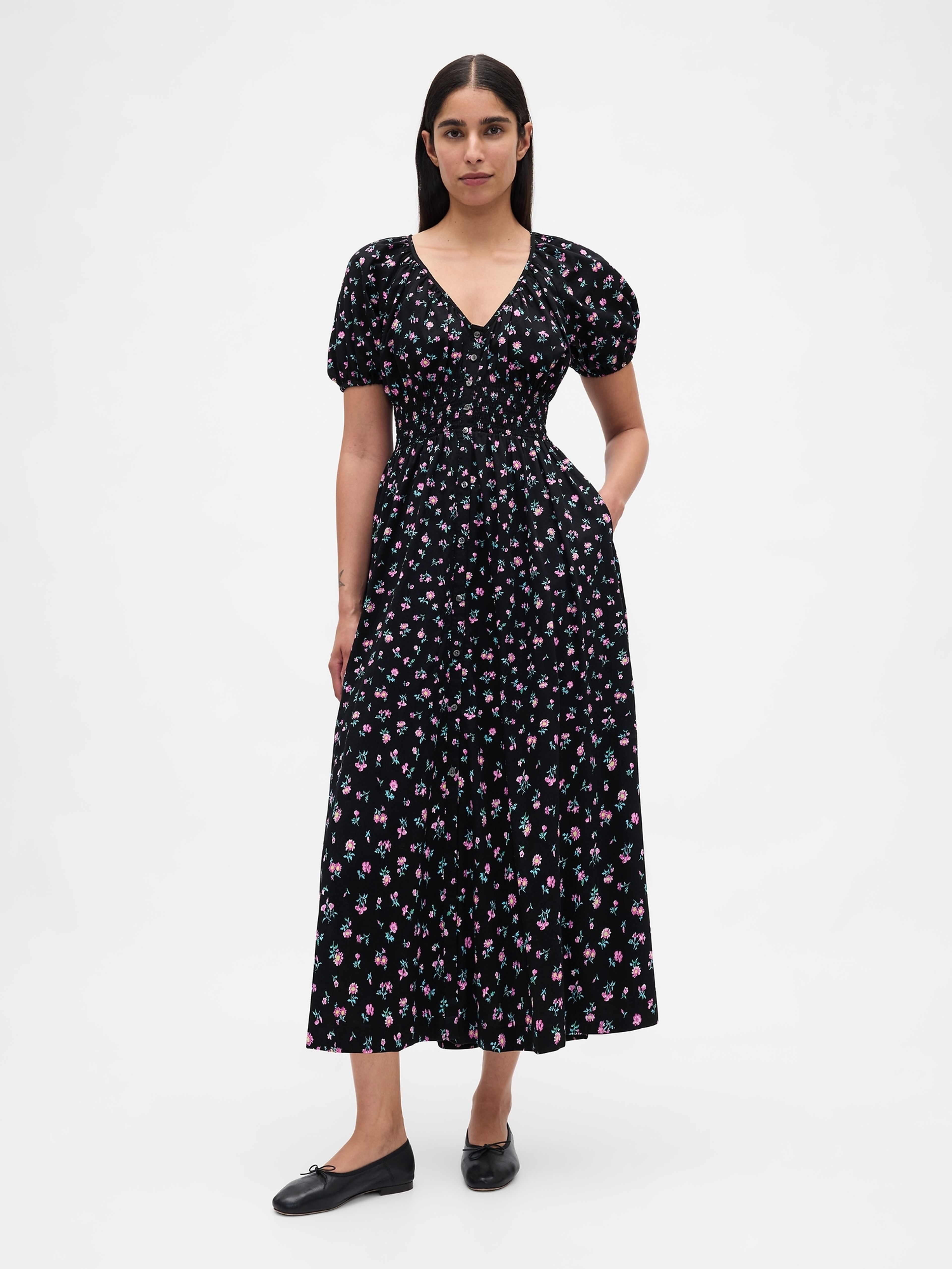 Damen-Midikleid mit Taschen