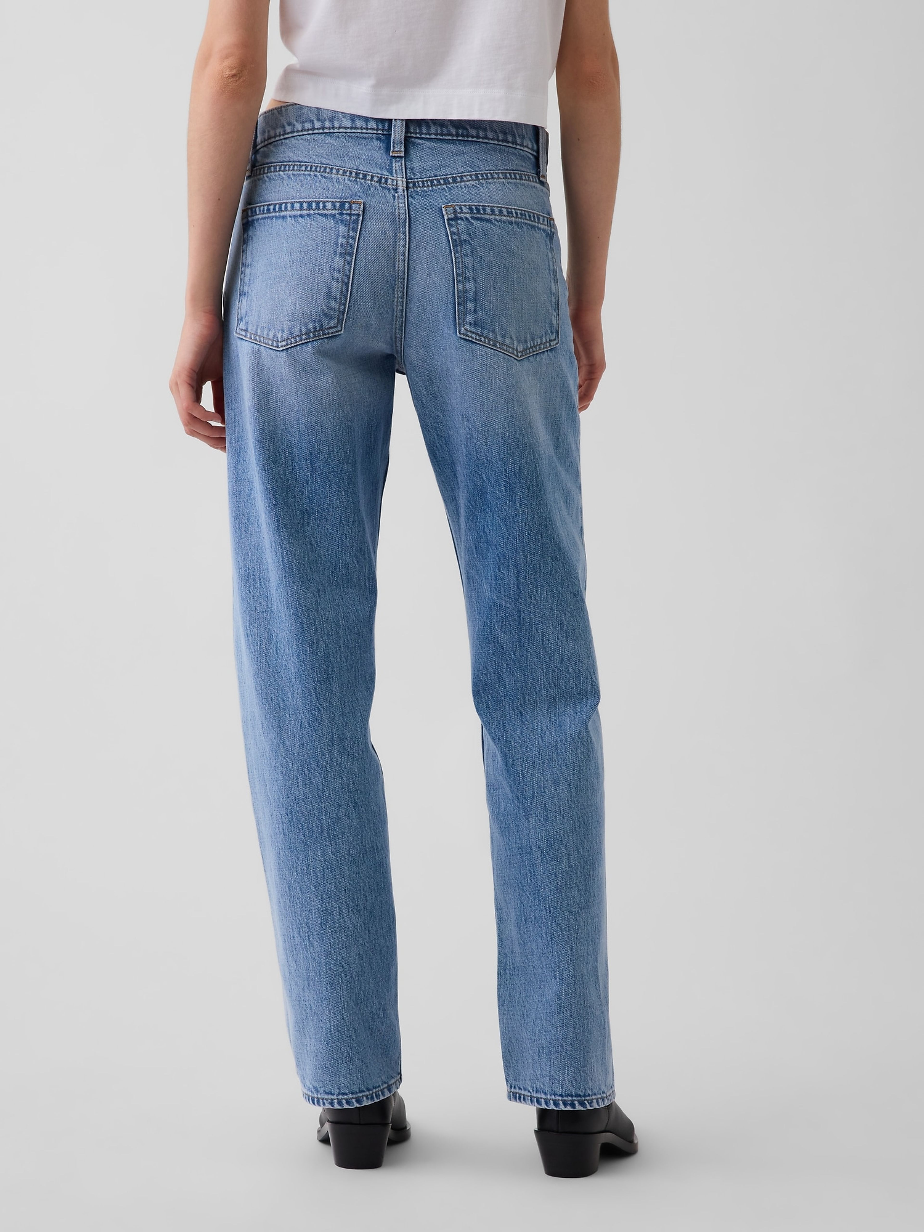 Jean Mid Rise Straight Taper - 004