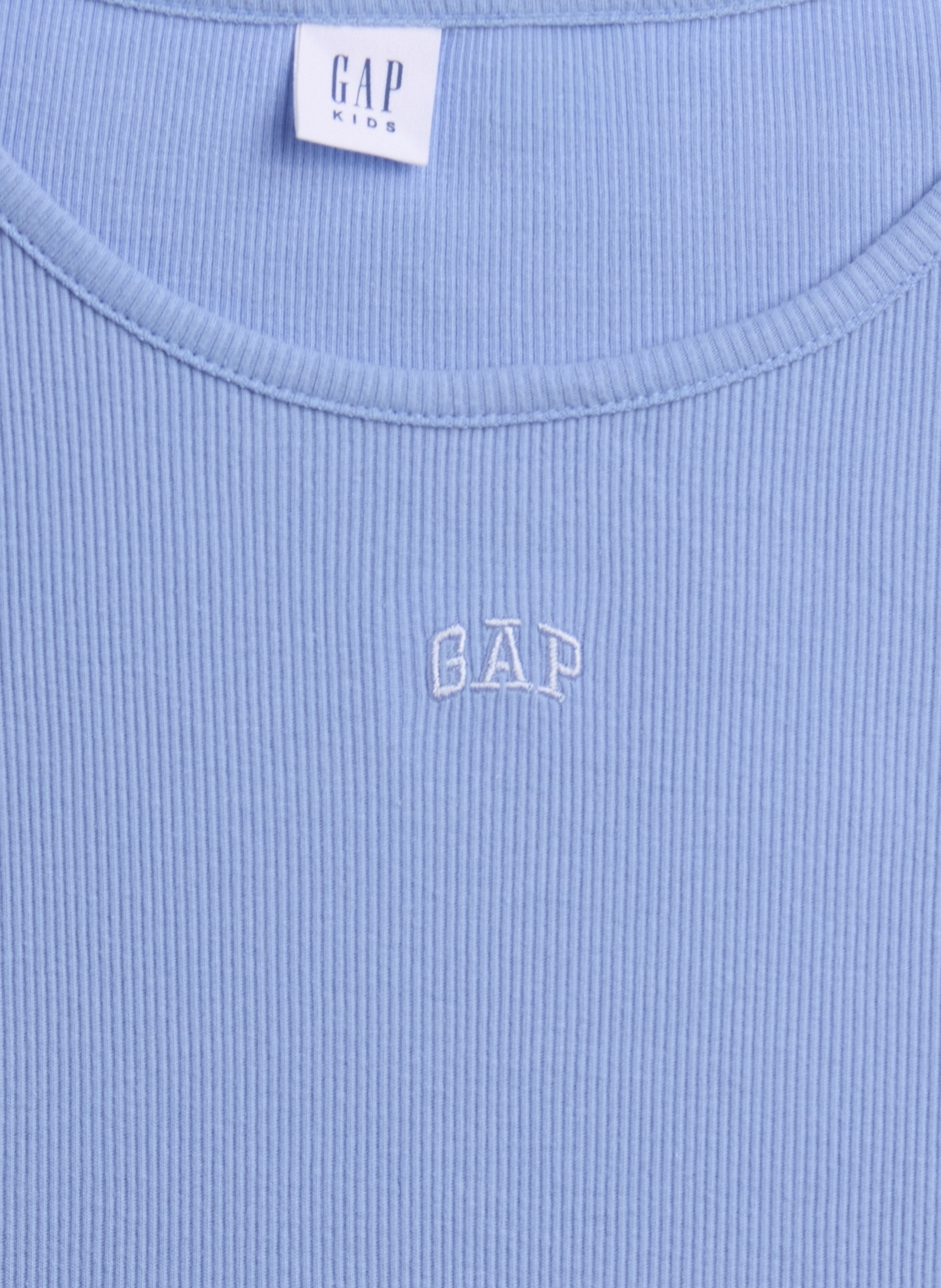 Camiseta acanalada infantil con logo - 004