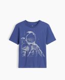 Dětské tričko s potiskem-Tmavě modrá - 001