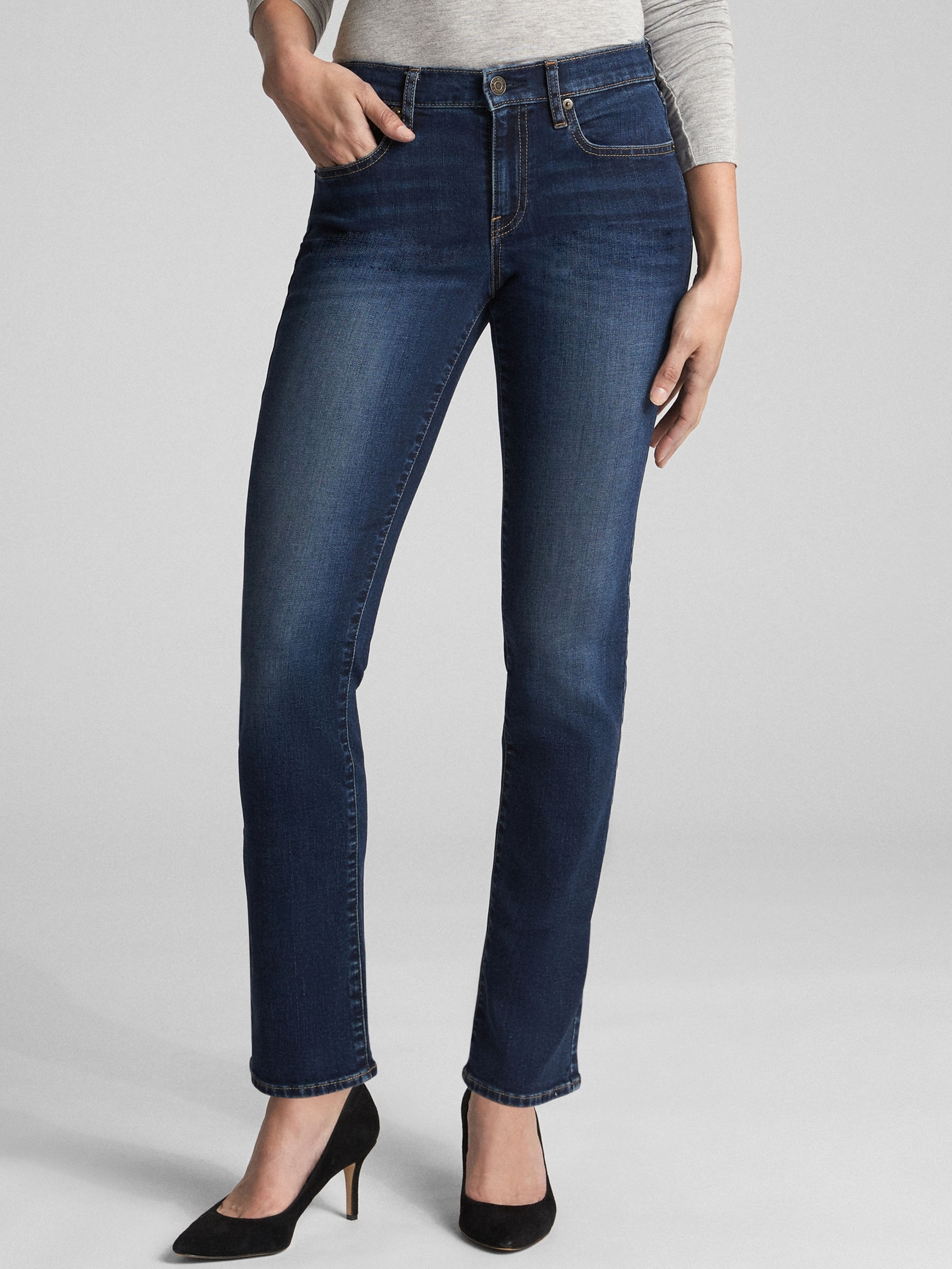 Straight Mid Rise Classic-Jeans