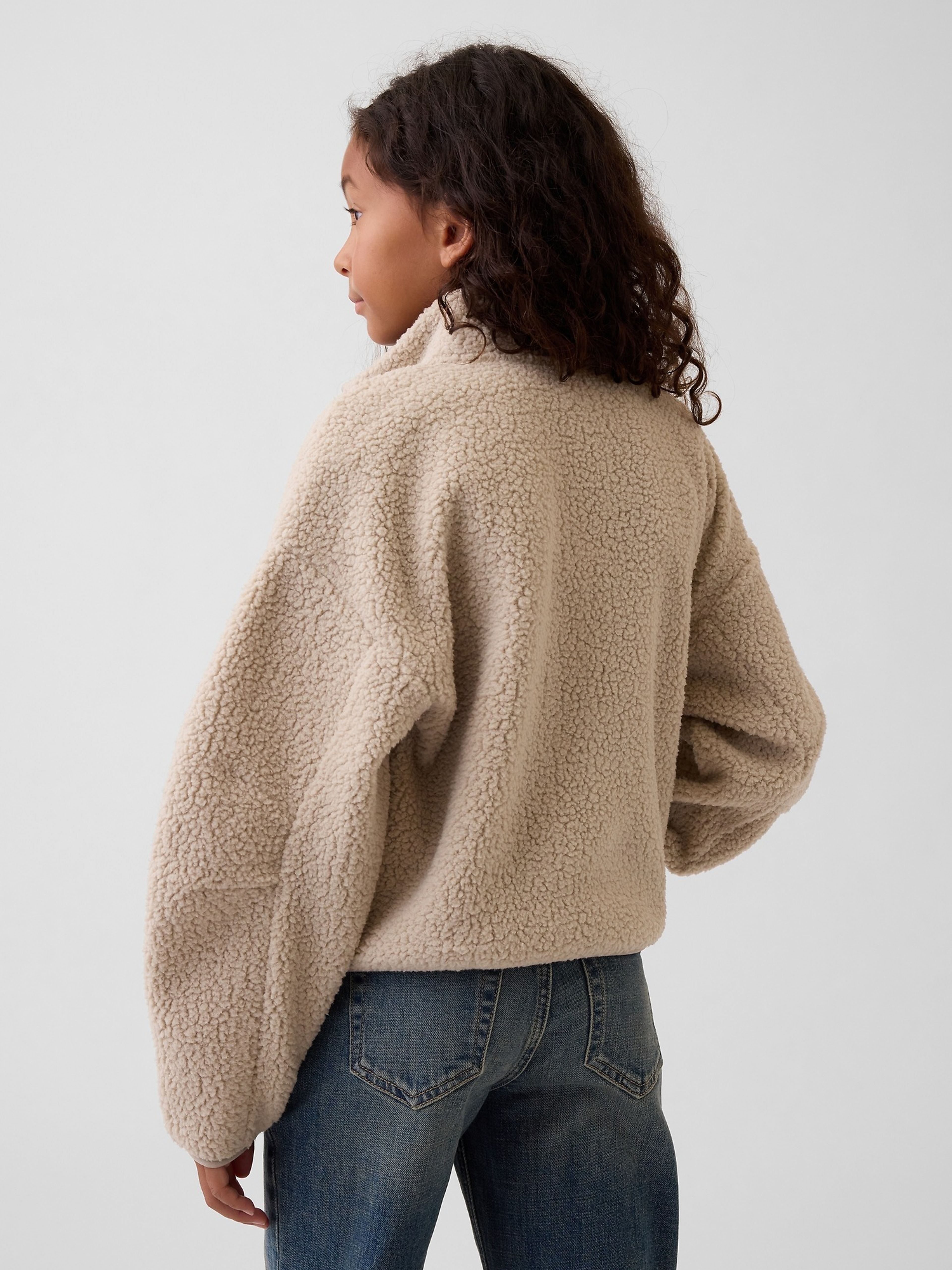 Dziecięca bluza sherpa z logo - 003