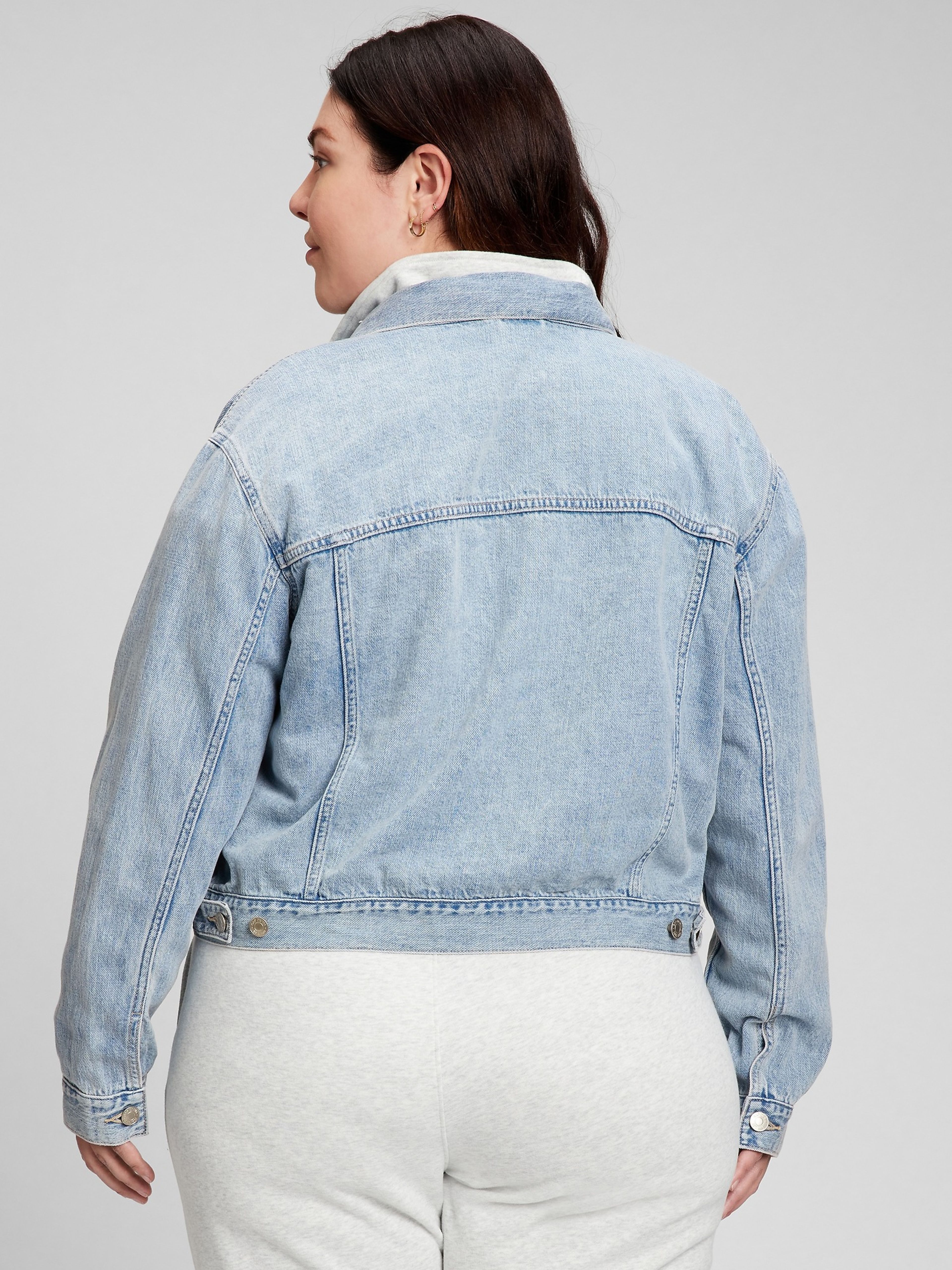 Džínsová bunda crop - 004